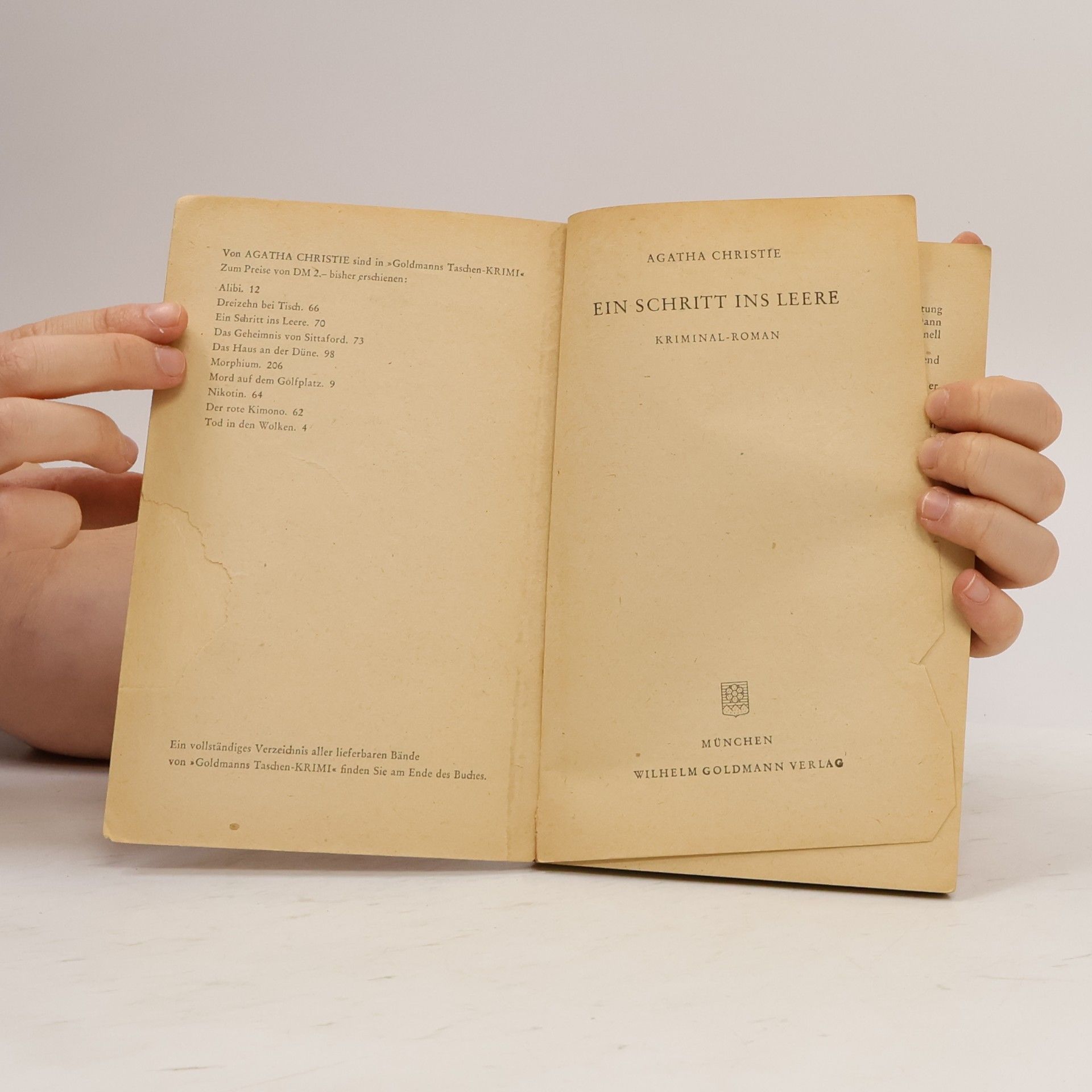 Agatha Christie Ein Schritt ins Leere