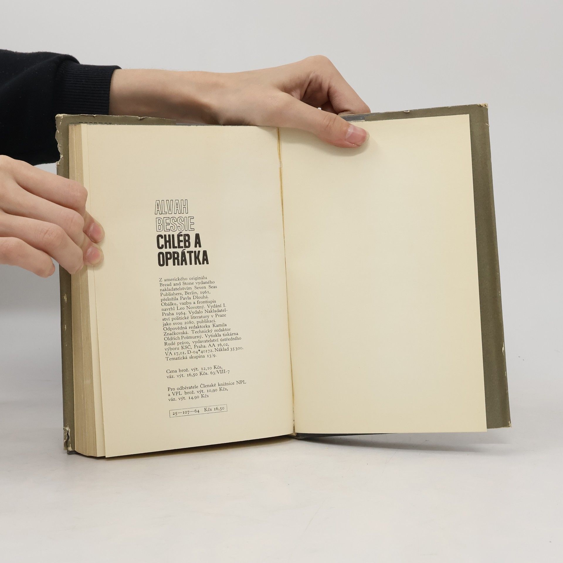 Alvah Bessie Chléb a oprátka