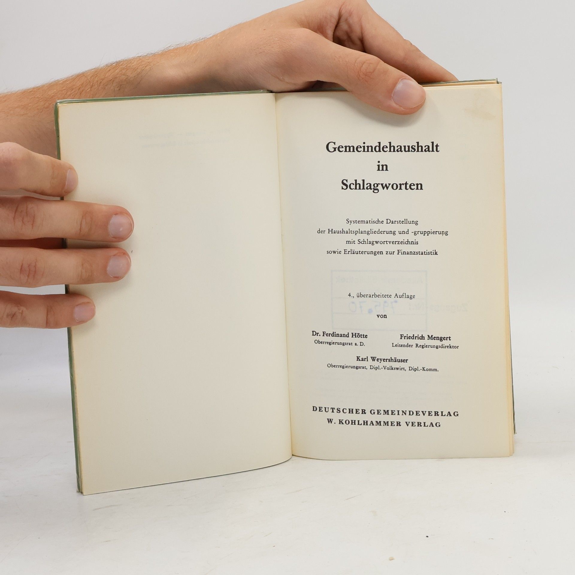 Autorenkollektiv Gemeindehaushalt in Schlagworten
