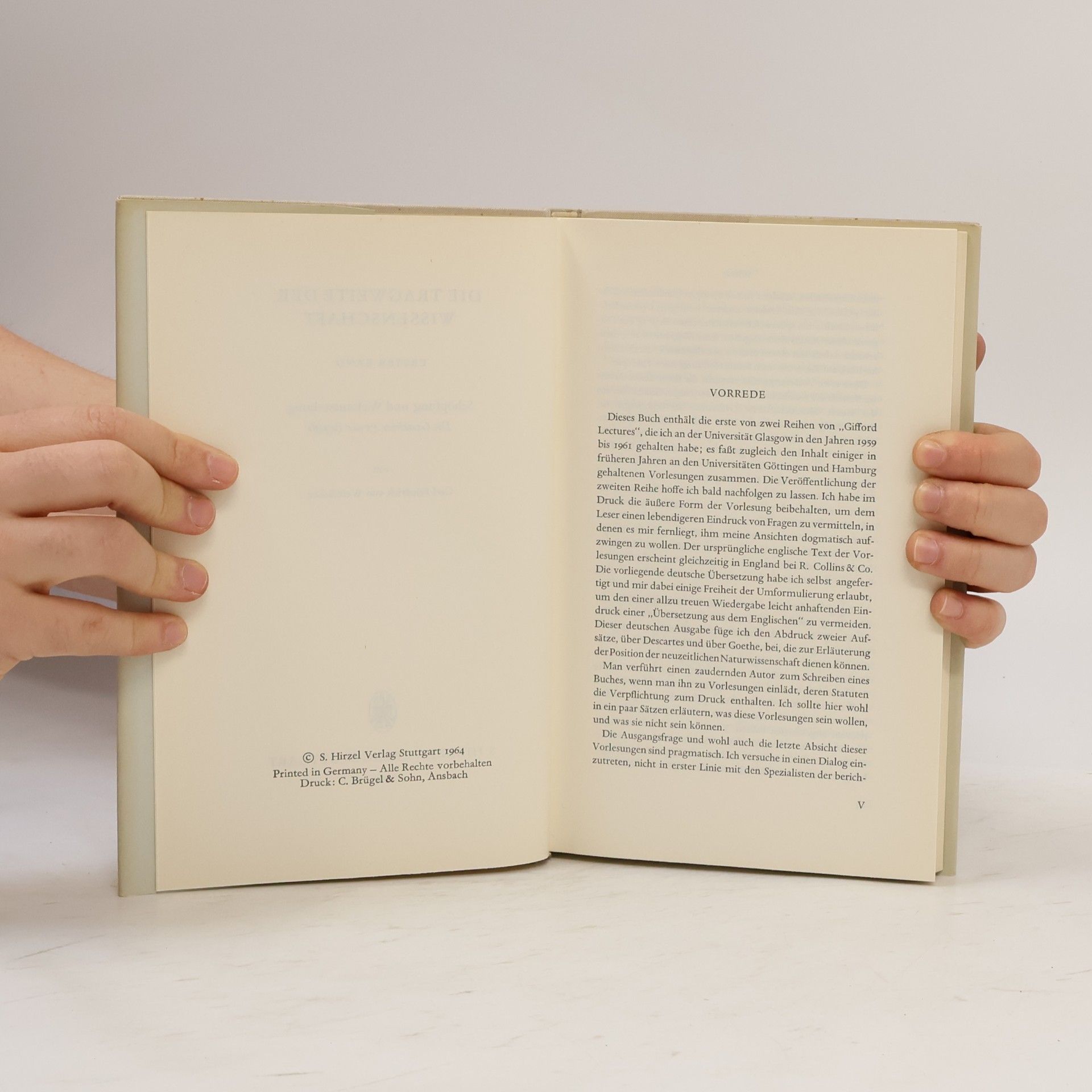 Carl Friedrich von Weizsäcker Die Tragweite der Wissenschaft