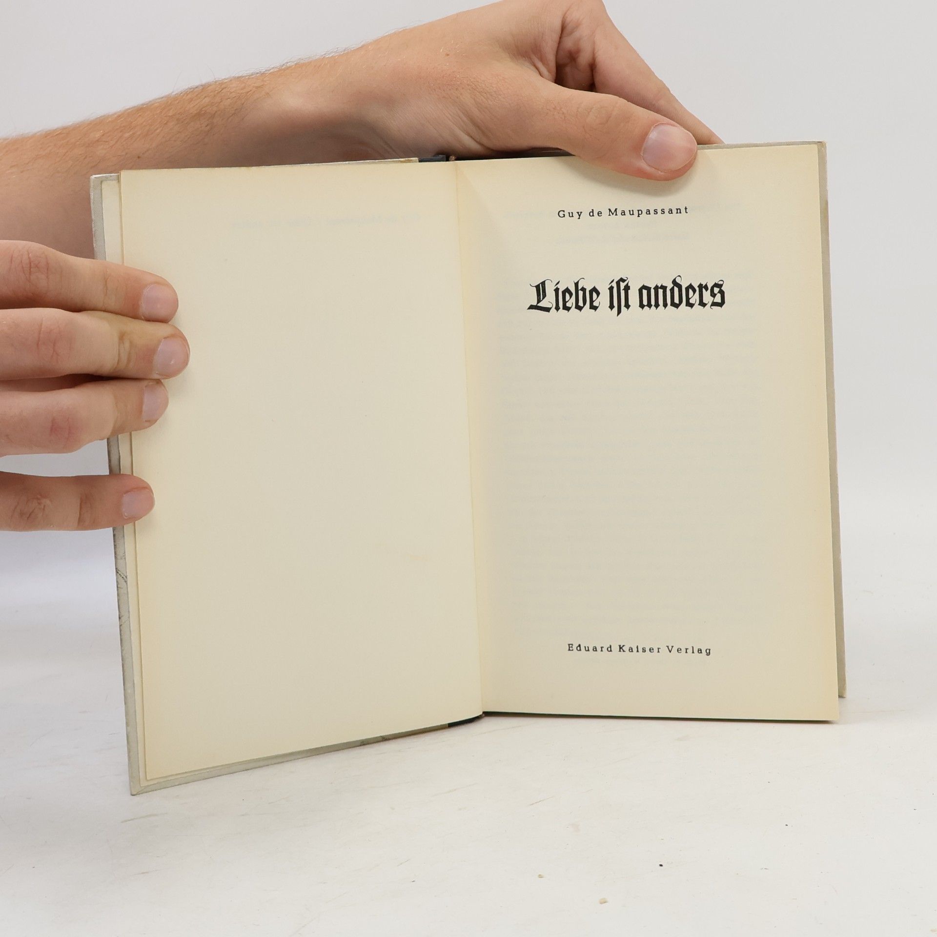 Guy de Maupassant Liebe ist anders
