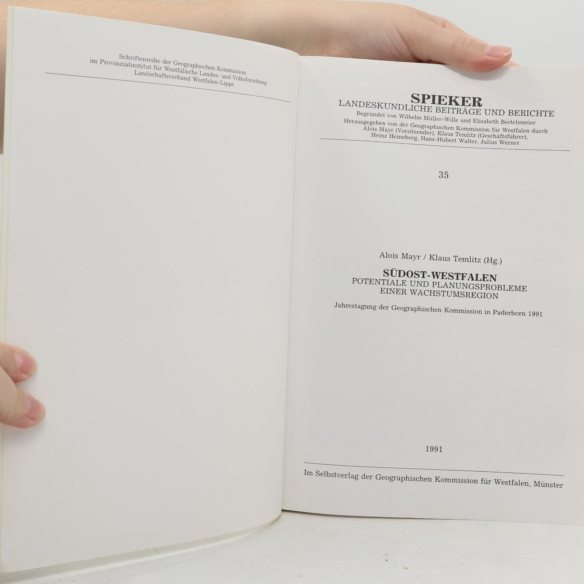 Alois Mayr Spieker. Landeskundliche Beiträge und Berichte 35