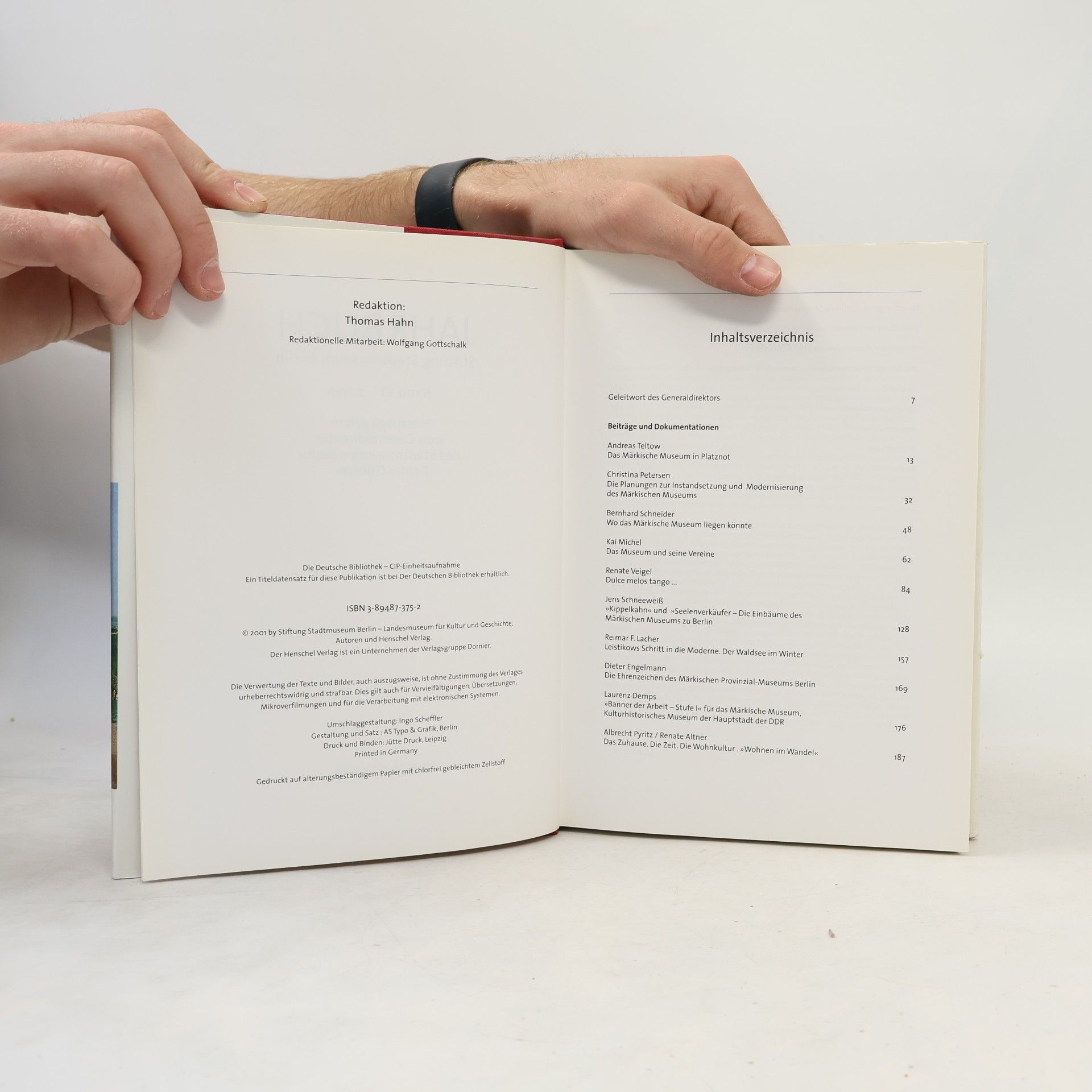 Jahrbuch Stadtmuseum Berlin, Bd.6, 2000 (Jahrbuch Stiftung Stadtmuseum Berlin)