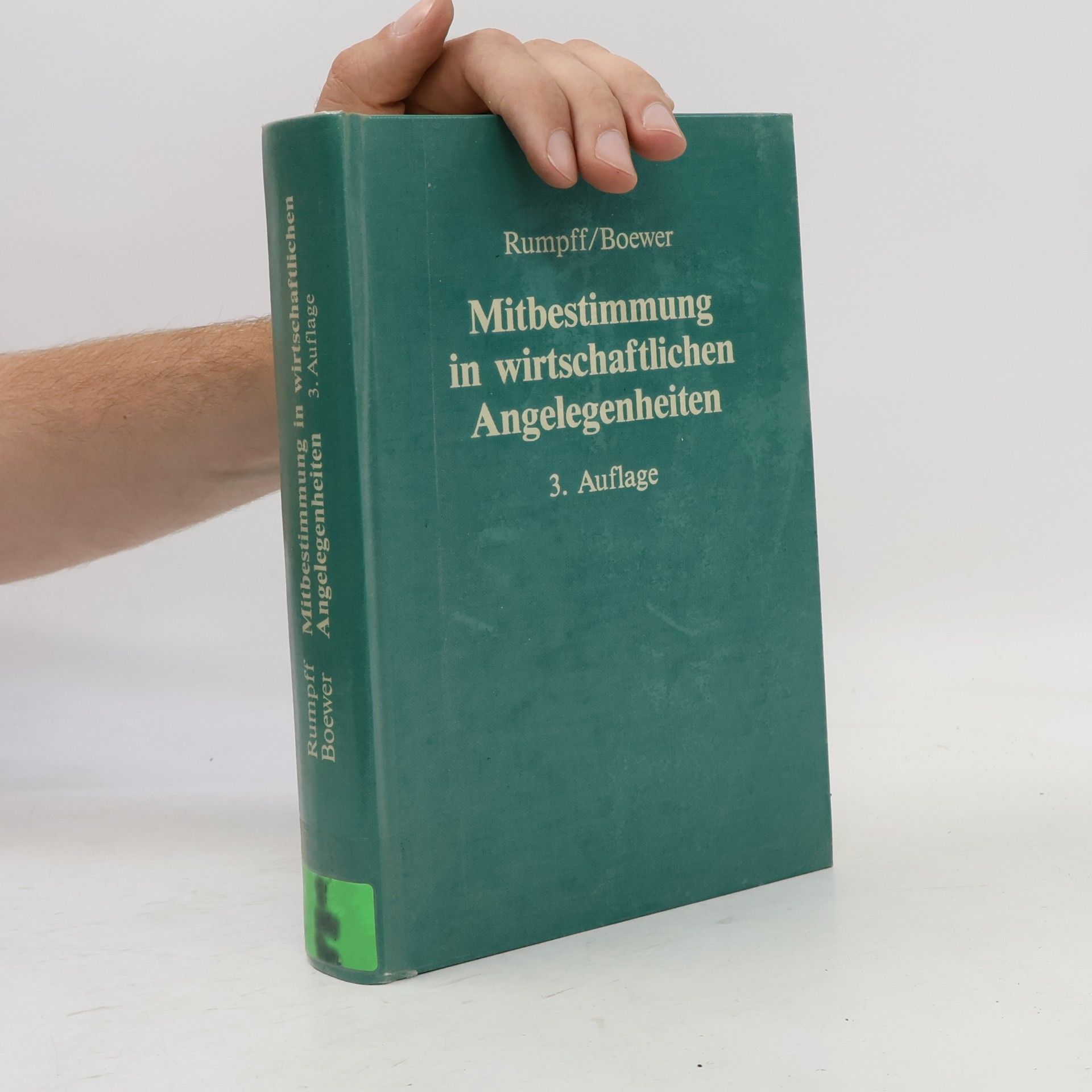 Klaus Rumpff Mitbestimmung in wirtschaftlichen Angelegenheiten und bei der Unternehmens- und Personalplanung - 3. Auflage