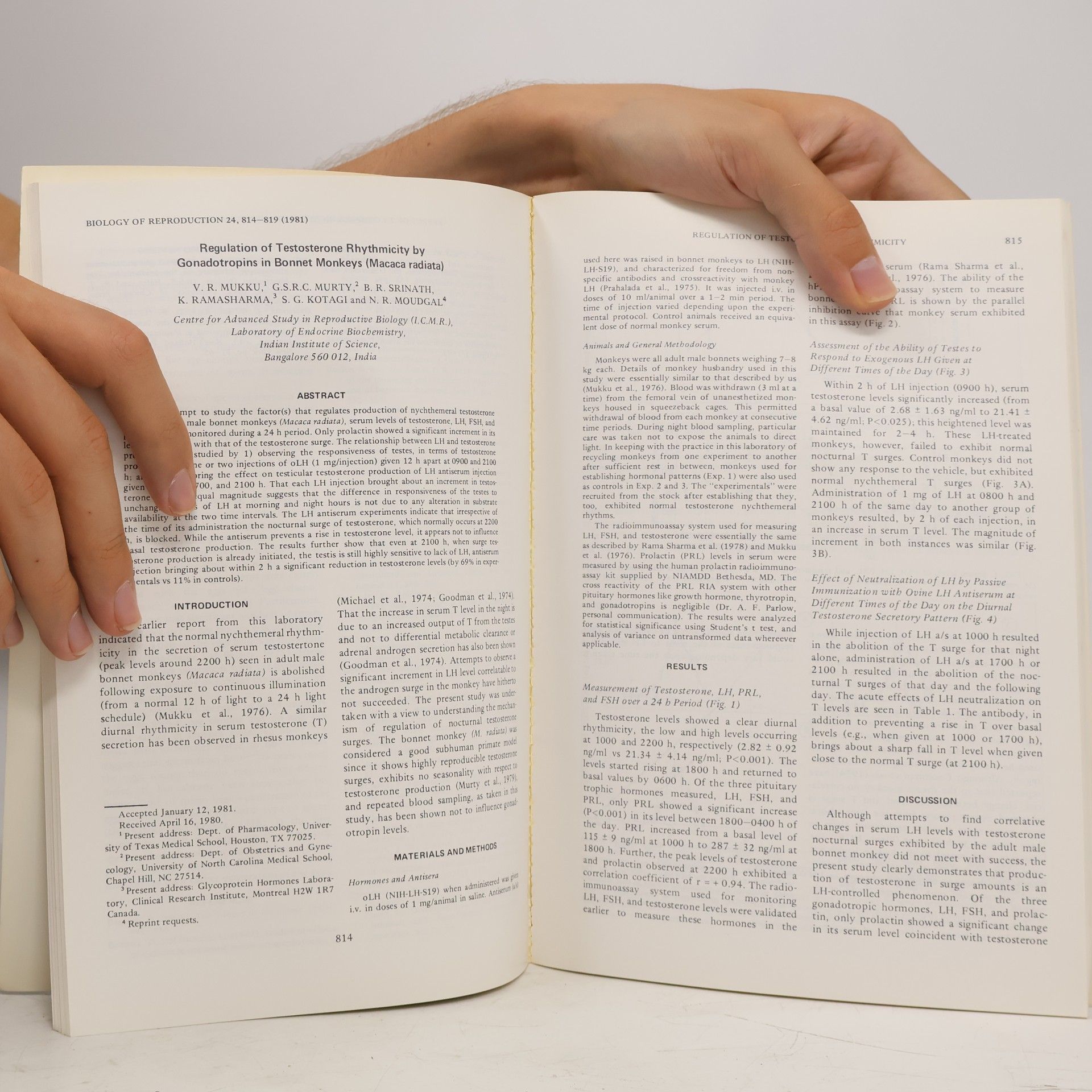 Various authors Biology of Reproduction. Volume 24, No. 4