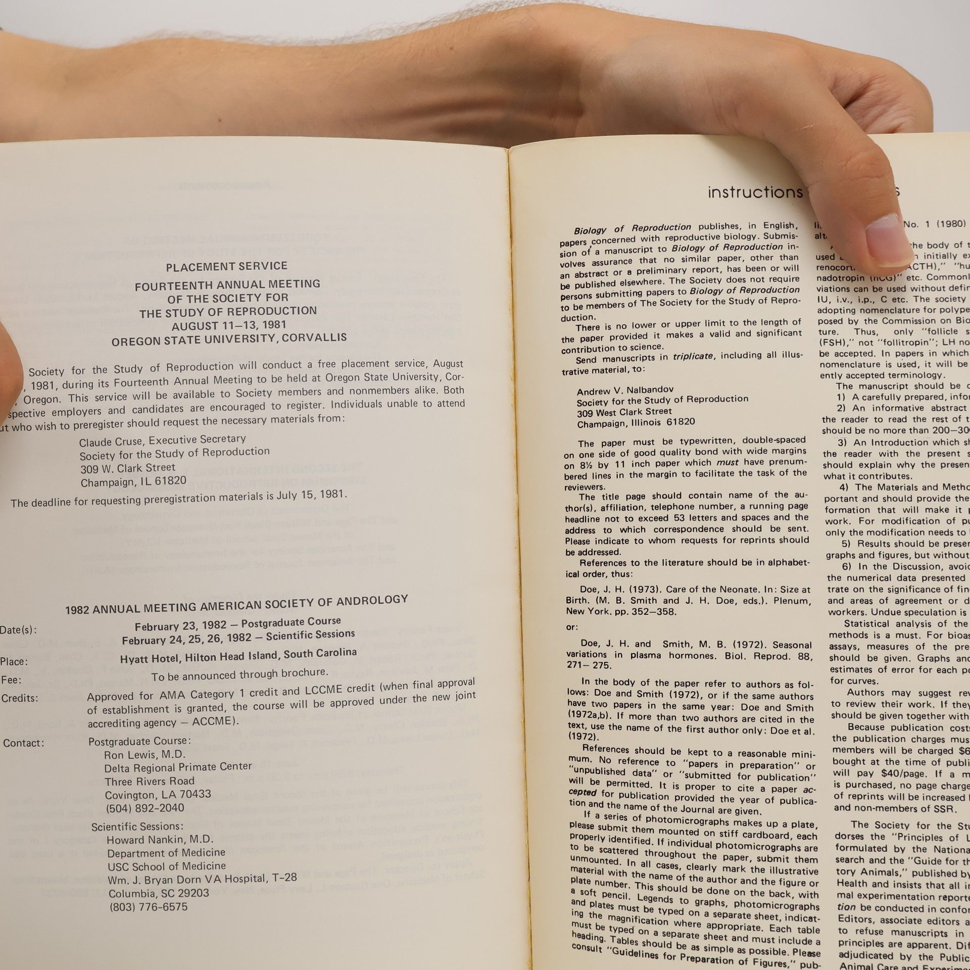 Various authors Biology of Reproduction. Volume 24, No. 4