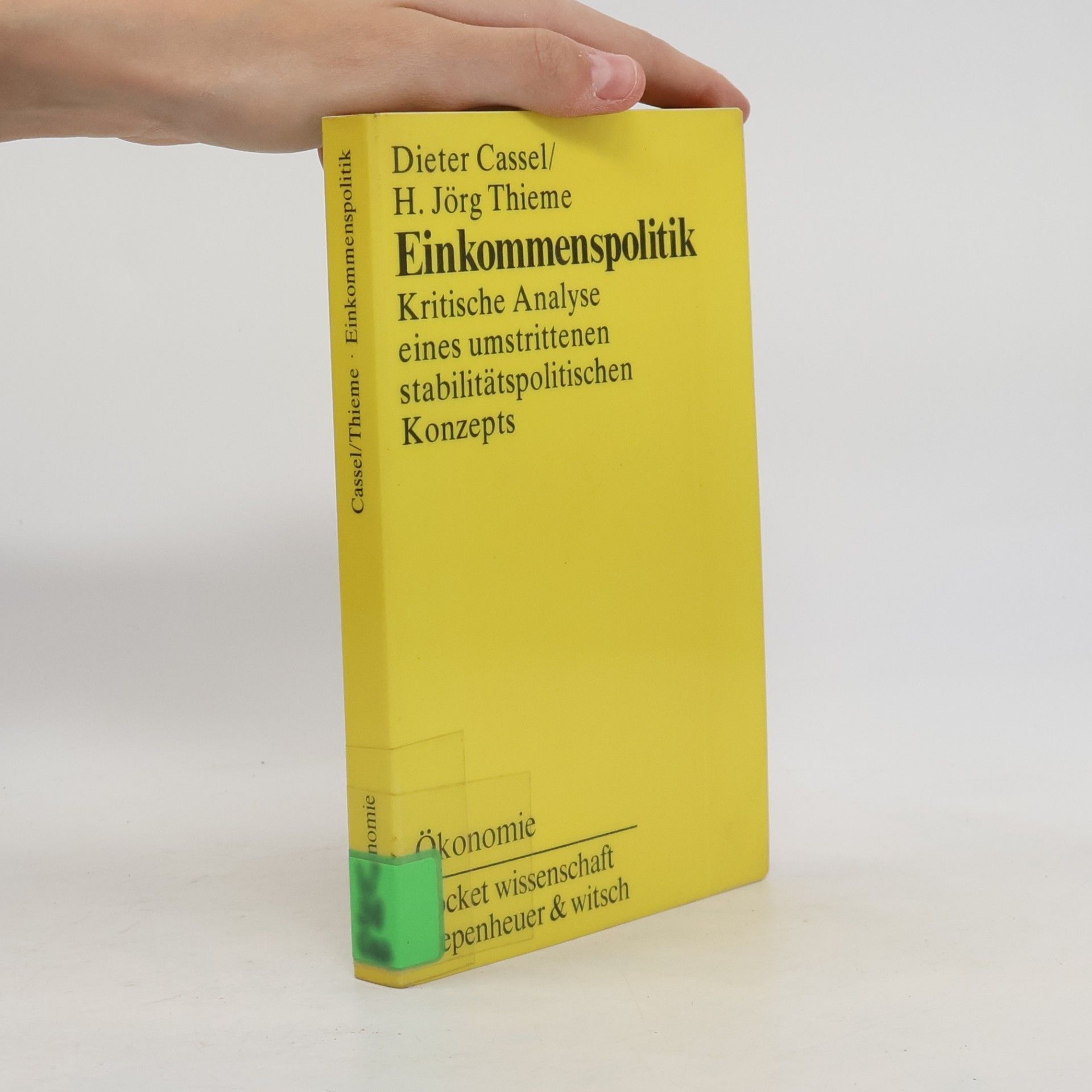 Hans Jörg Thieme Pocket Wissenschaft: Einkommenspolitik