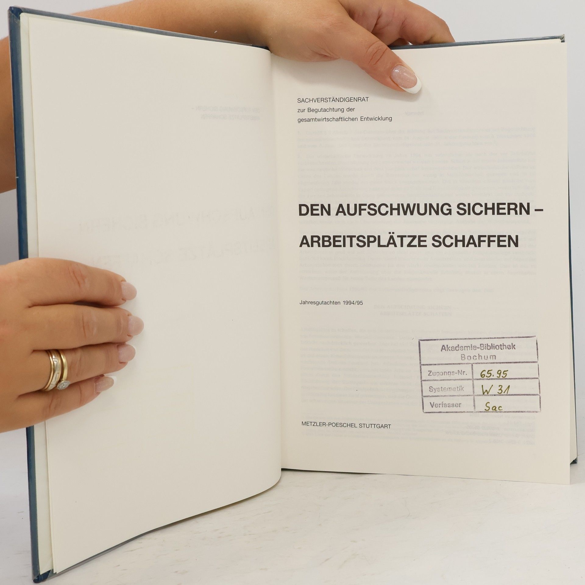 Autorenkollektiv Den Aufschwung sichern - Arbeitsplätze schaffen