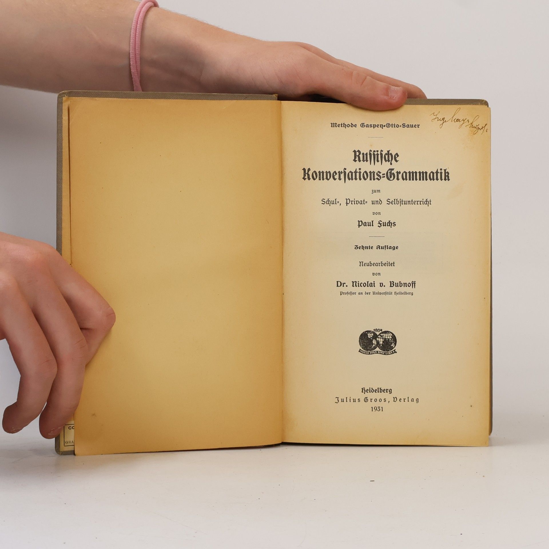 Paul Immanuel Fuchs Russische Konversations - Grammatik