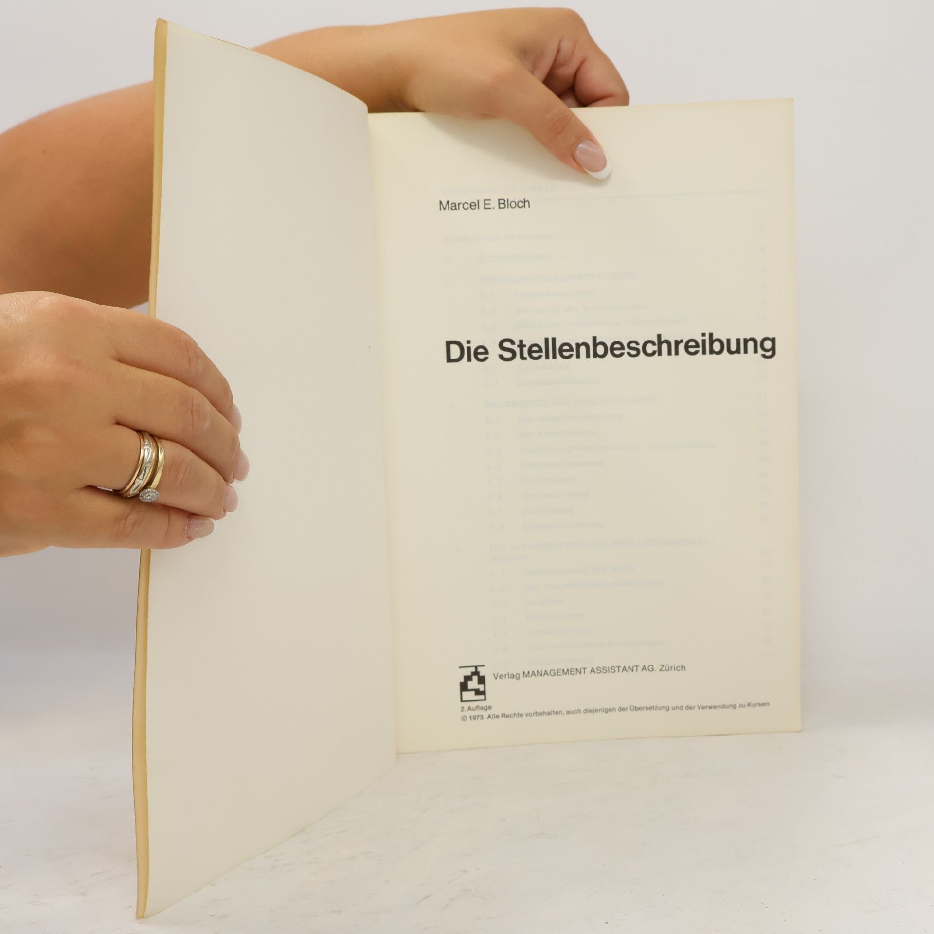 Marcel E. Bloch Die Stellenbeschreibung
