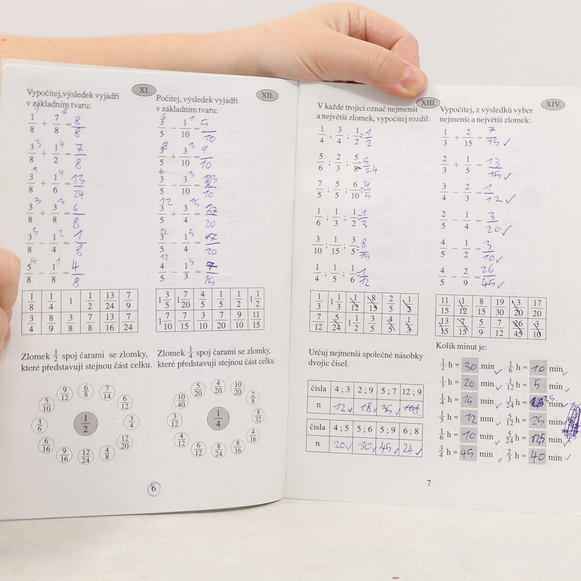 Zdena Rosecká Počtářské chvilky : matematika 7. ročník : pracovní sešit - rozcvičky se zlomky a celými čísly