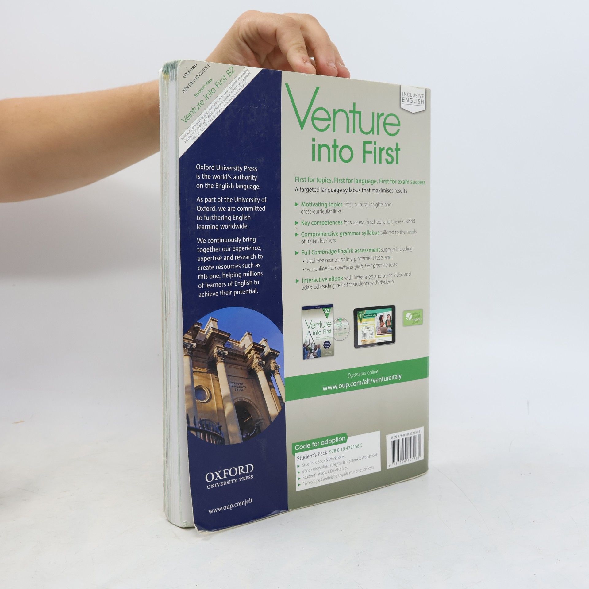 Venture into first. B2. Student's book-Workbook. Per le Scuole superiori. Con e-book. Con 3 espansioni online. Con CD-Audio