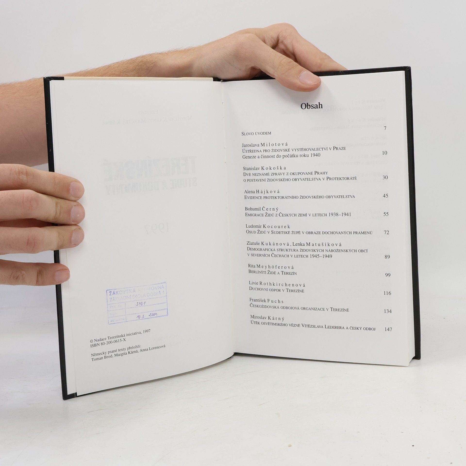Autores varios Terezínské studie a dokumenty 1997