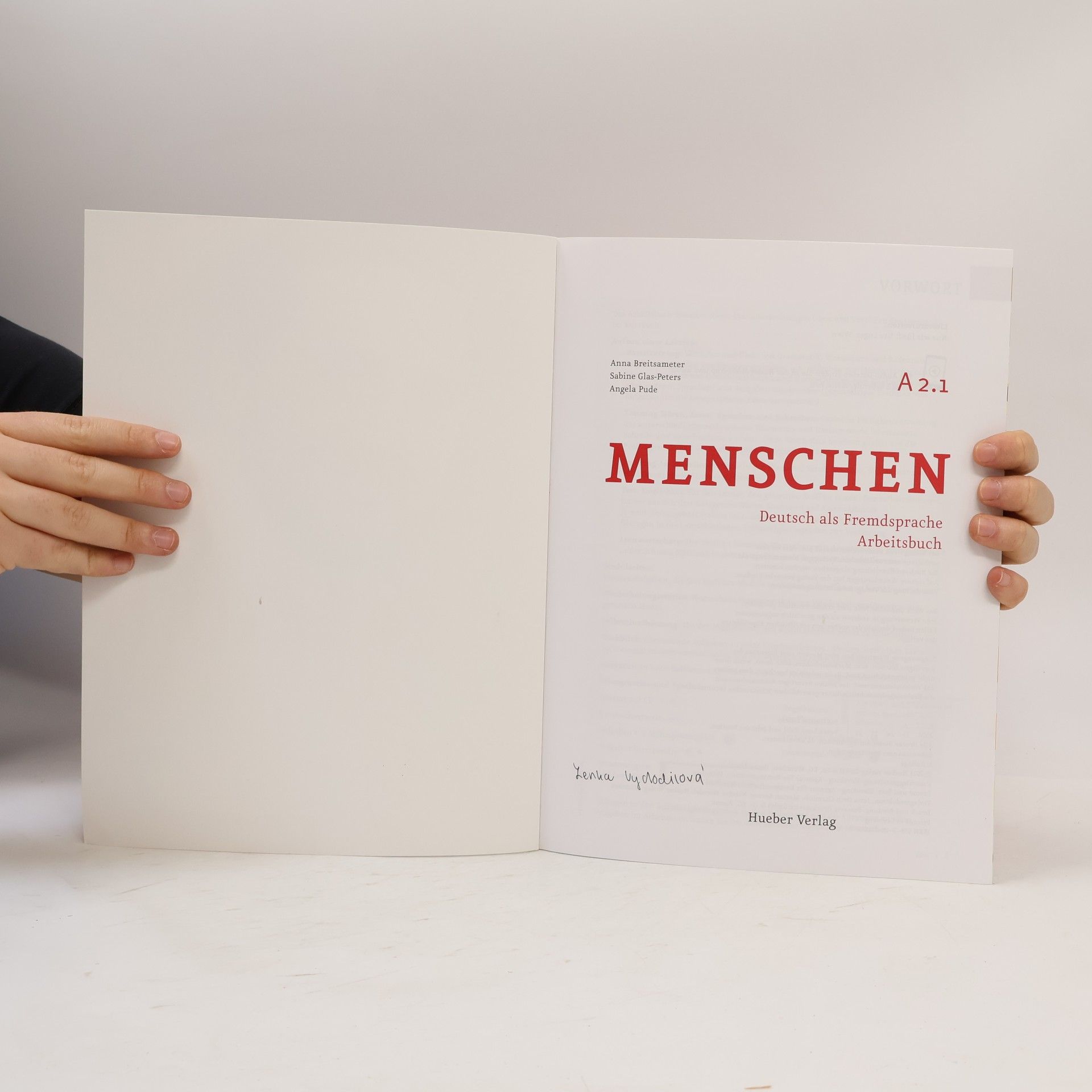 Anna Breitsameter Menschen A2.1 : Arbeitsbuch