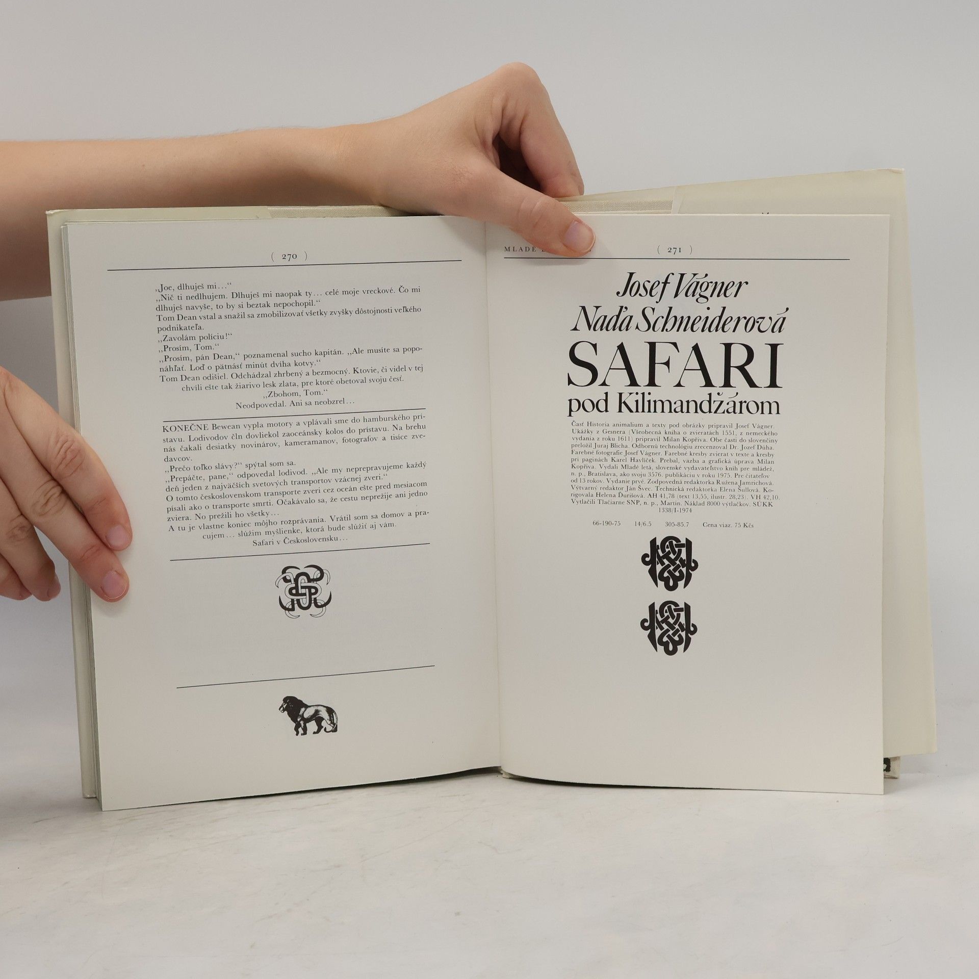Josef Vágner Safari pod Kilimandžárom