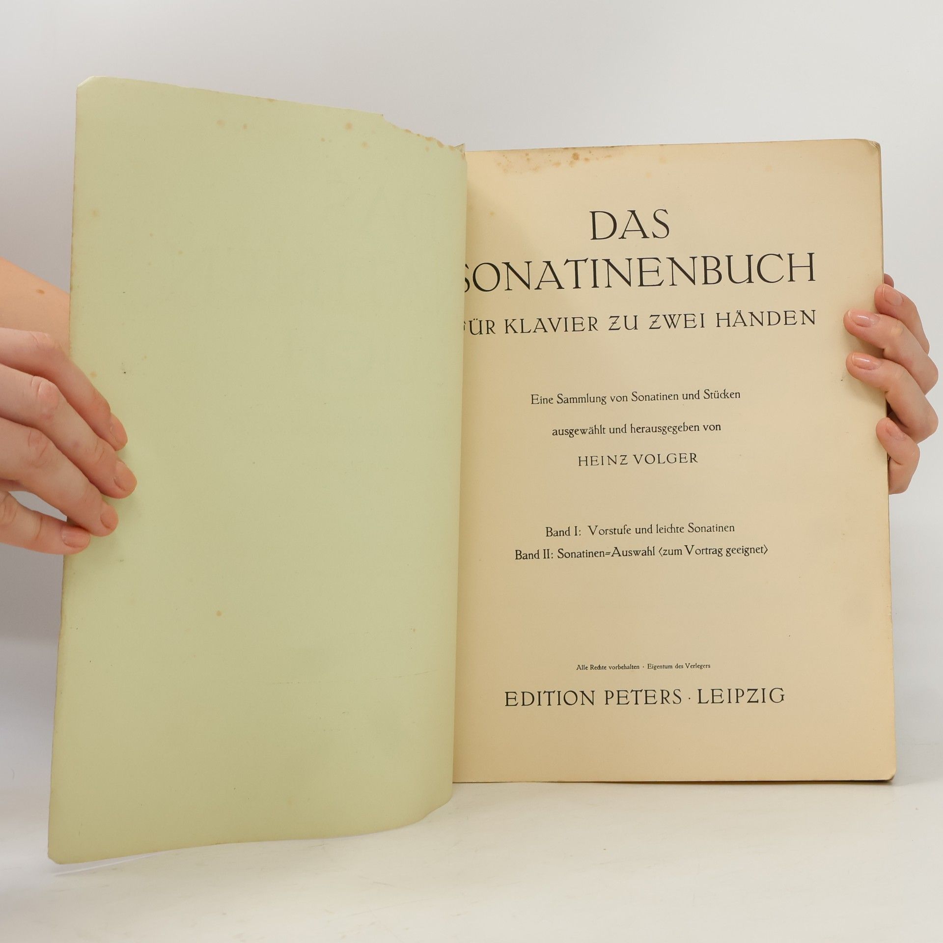 Heinz Volger Das Sonatinenbuch für Klavier zu zwei Händen