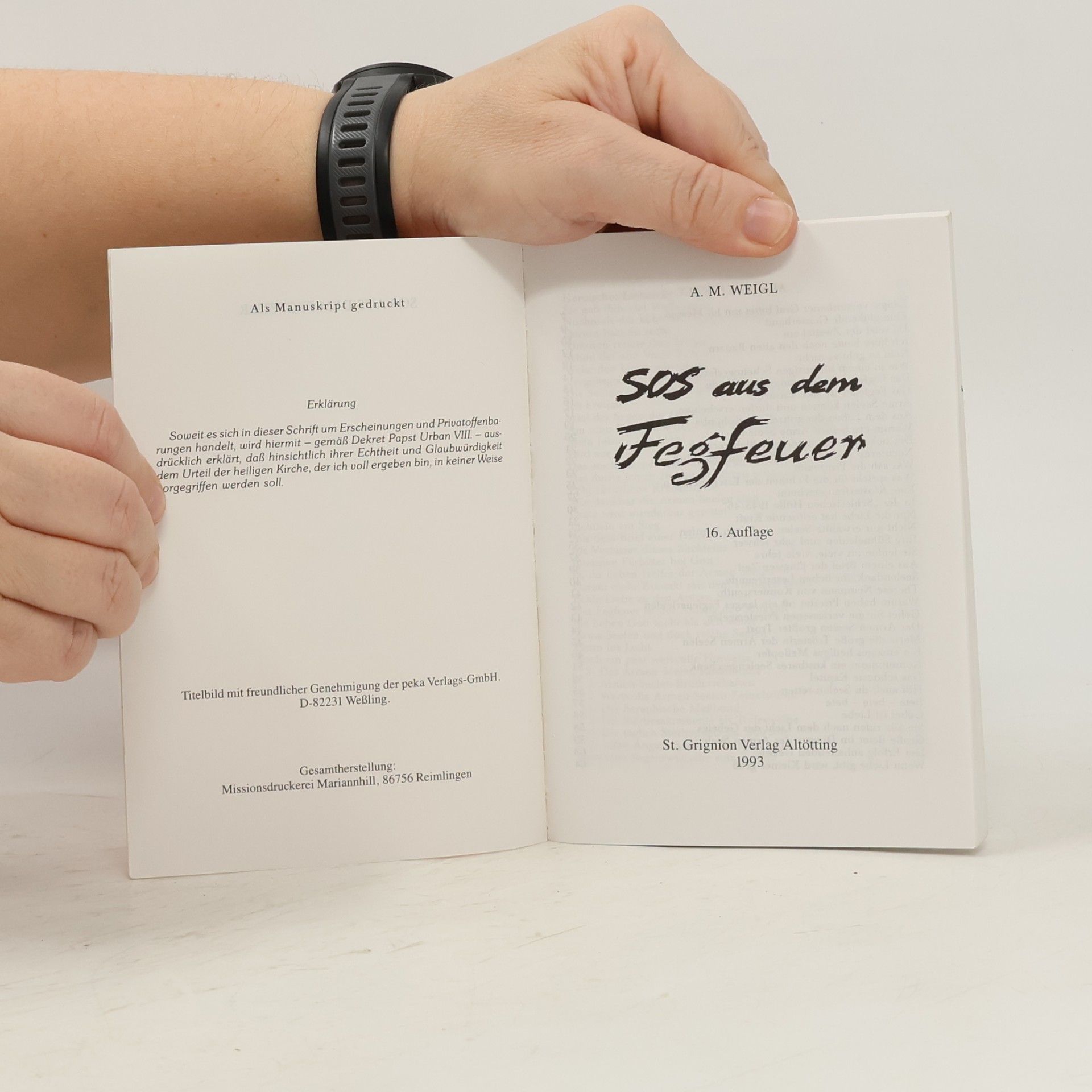 A. M. Weigl SOS aus dem Fegefeuer