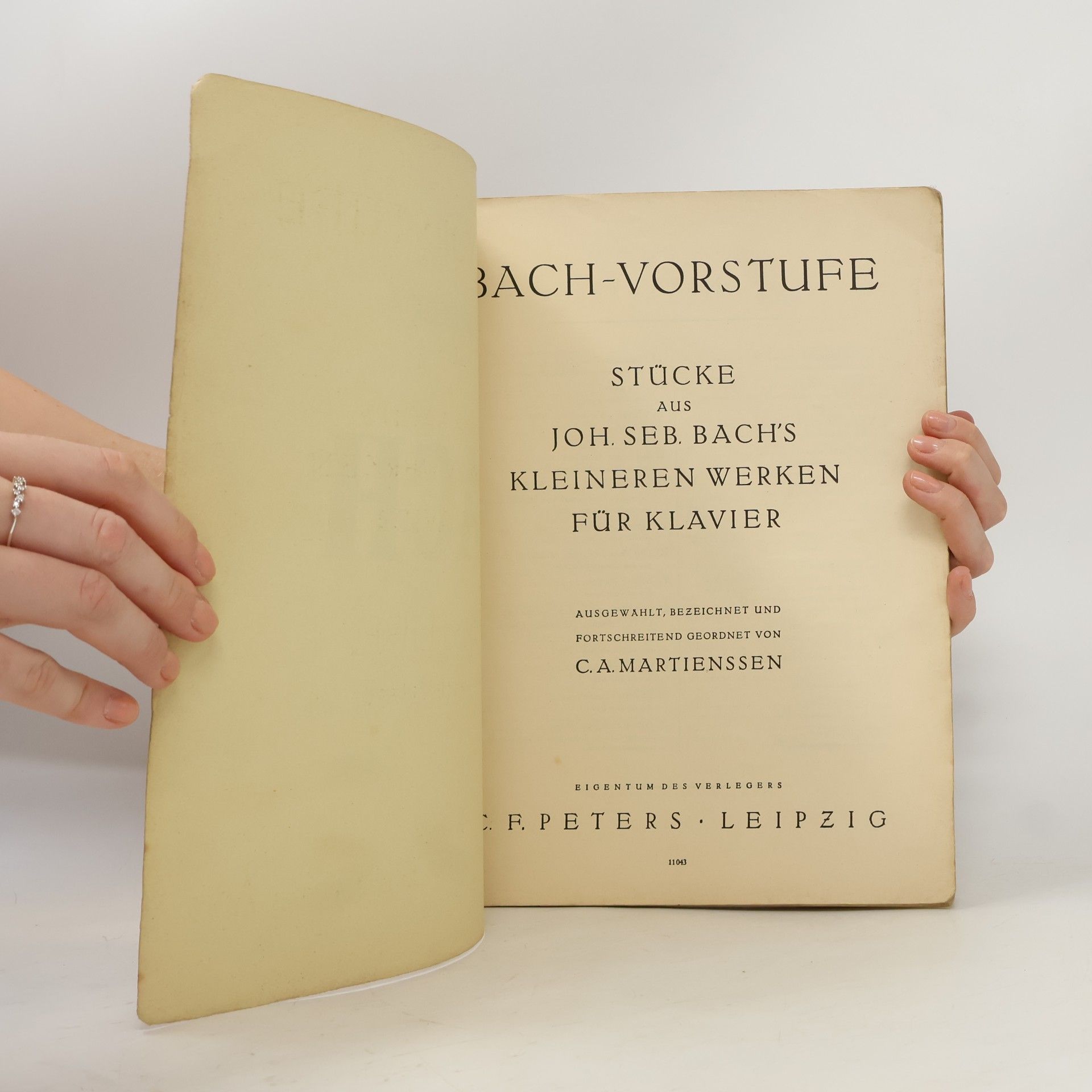 Johann Sebastian Bach Bach Vorstuffe. Preliminary Studies. Degré préparatoire
