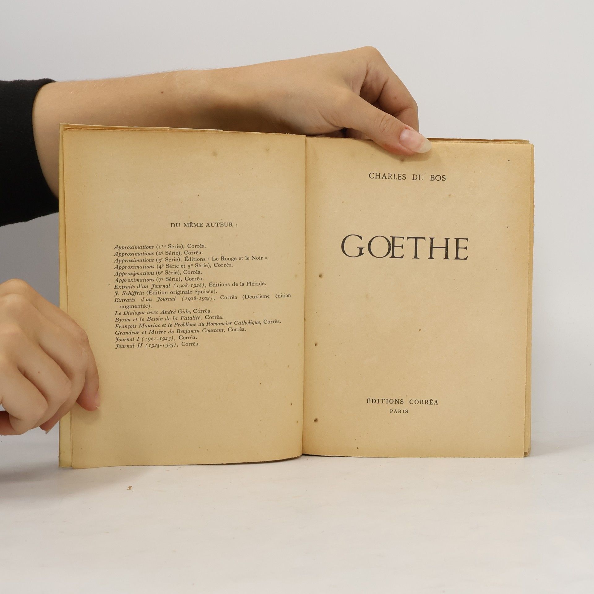 Charles du Bos Goethe