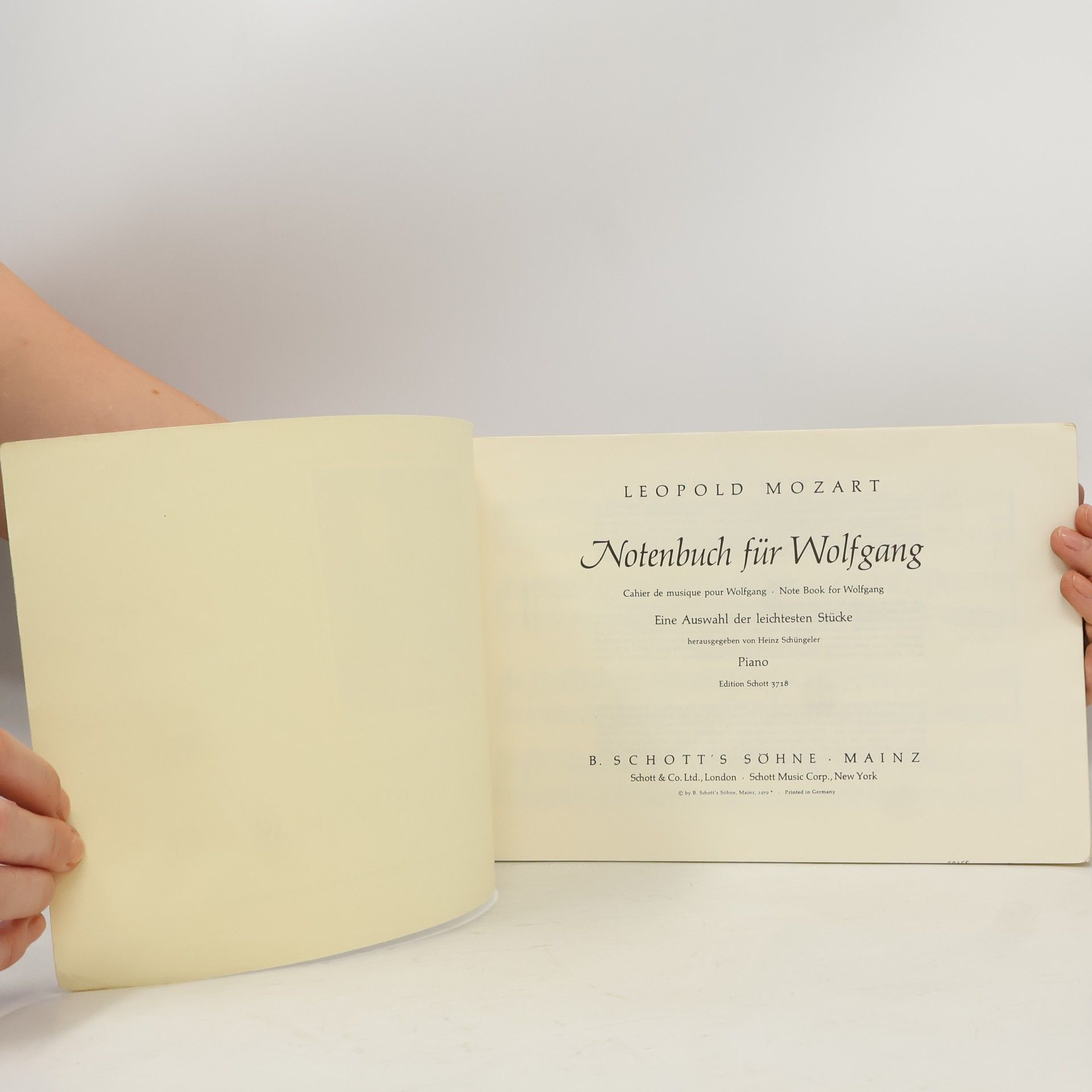 Leopold Mozart Notenbuch für Wolfgang: eine Auswahl der leichtesten Stücke