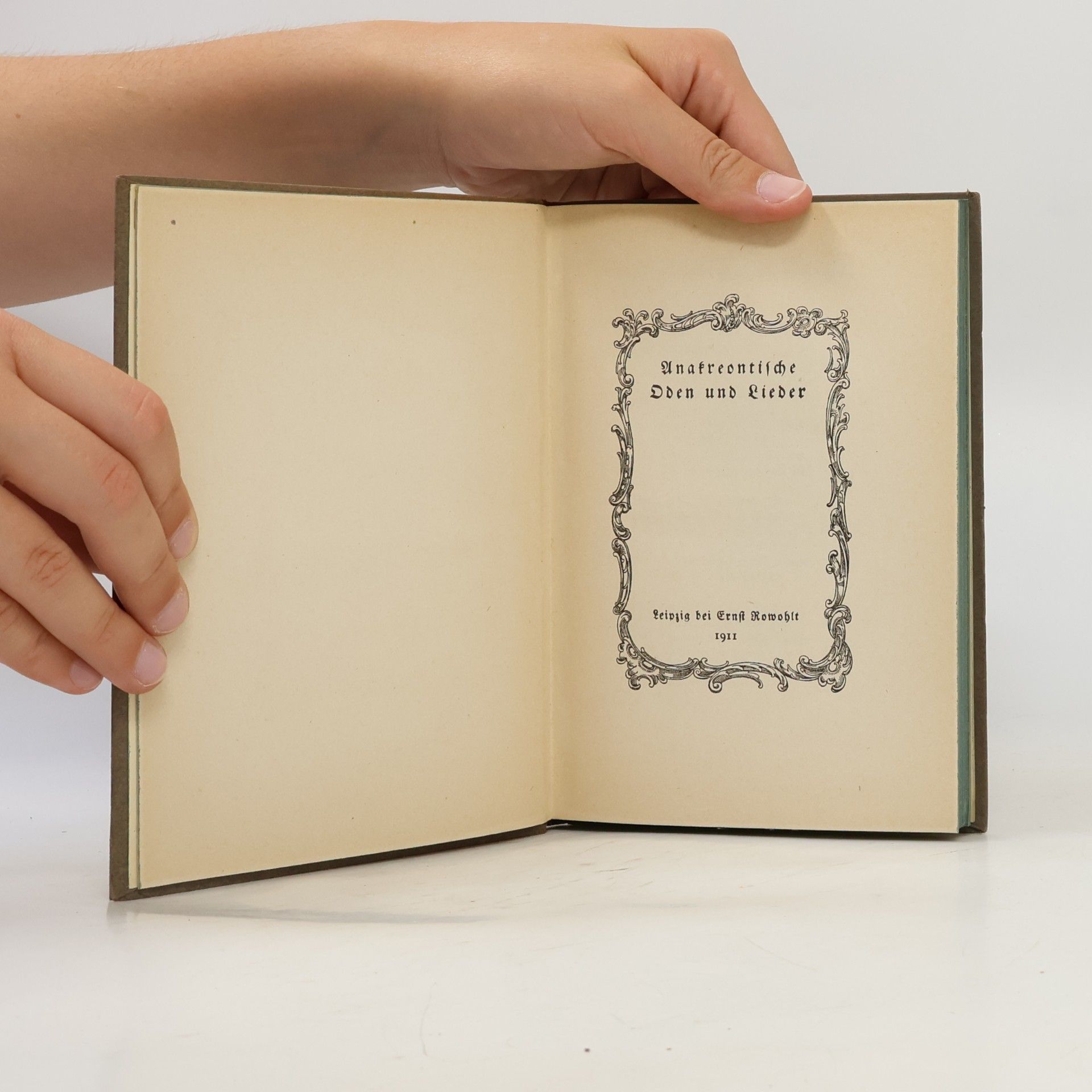 Various authors Anakreontische Oden und Lieder