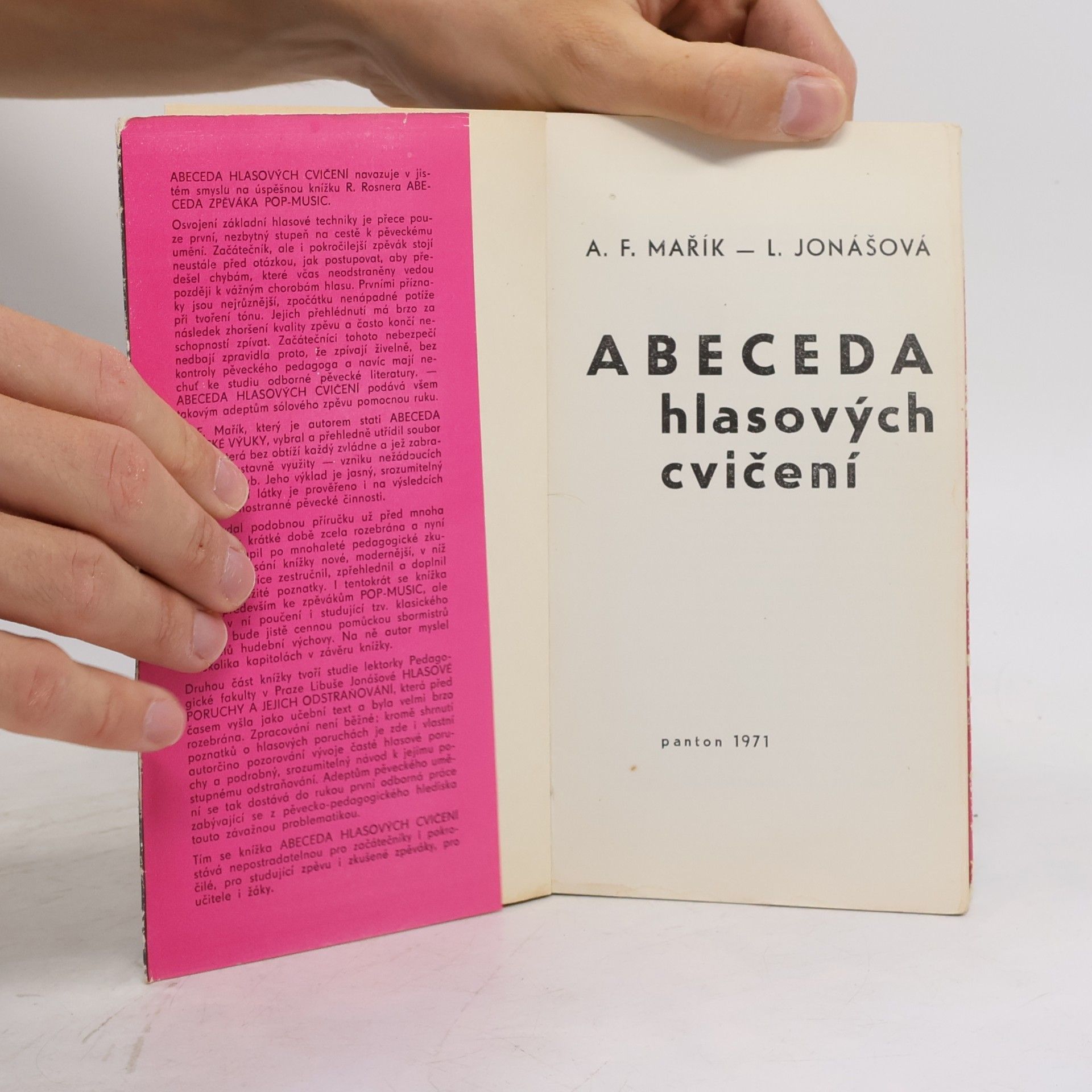 Antonín Ferdinand Mařík Abeceda hlasových cvičení