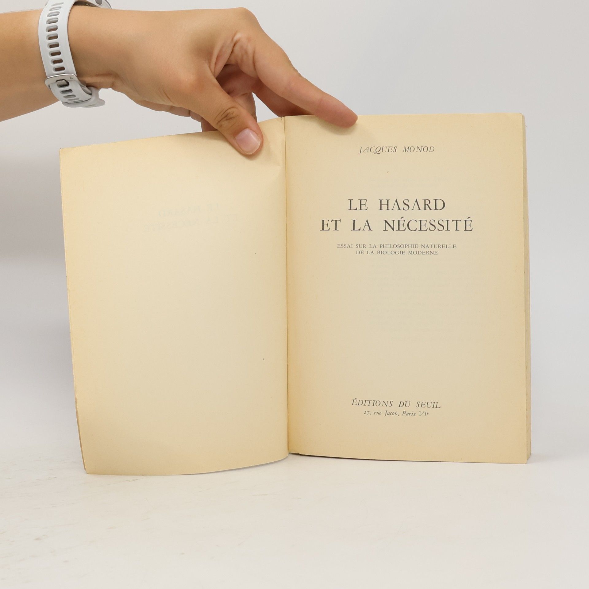 Jacques Monod La hasard et la nécessité
