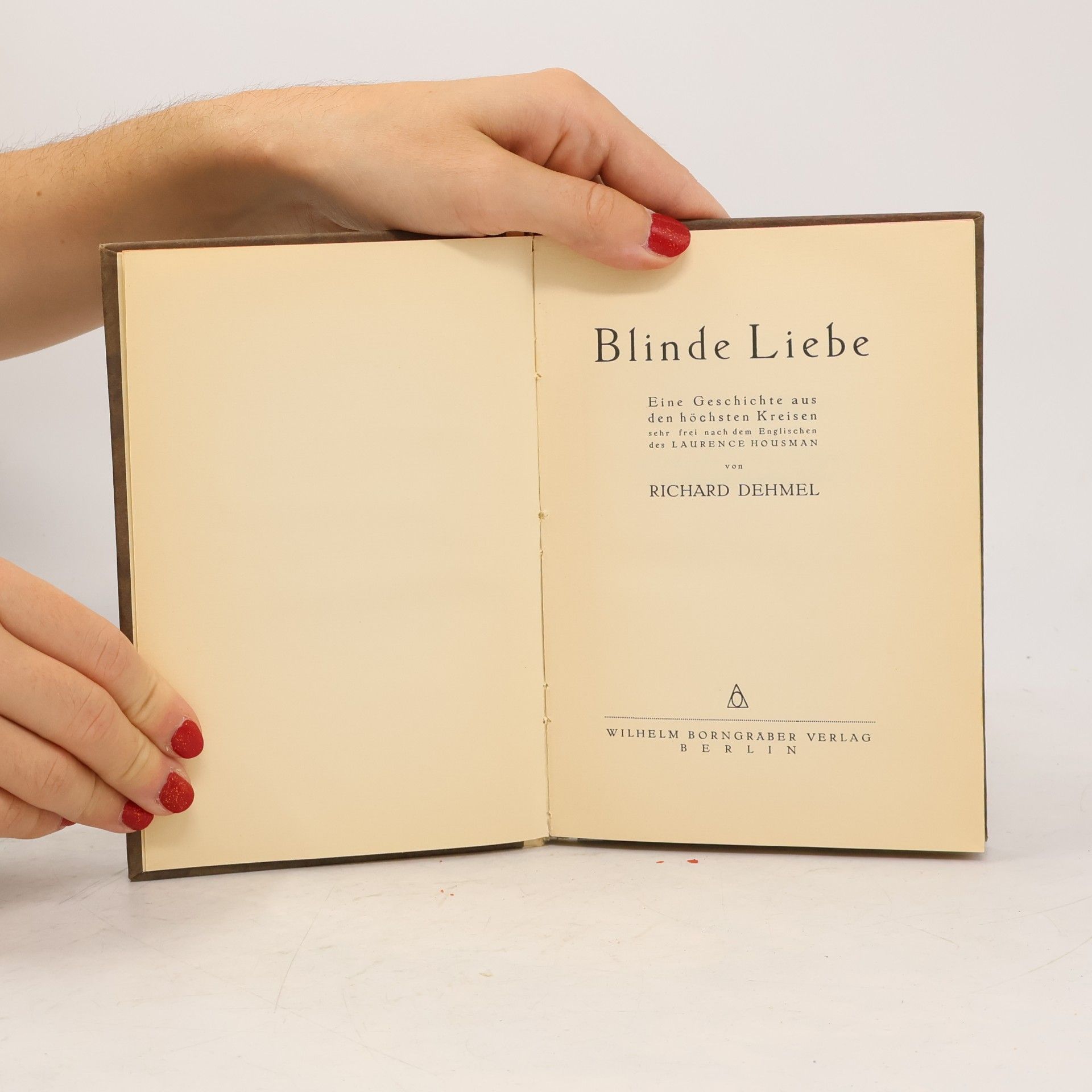 Richard Dehmel Blinde Liebe