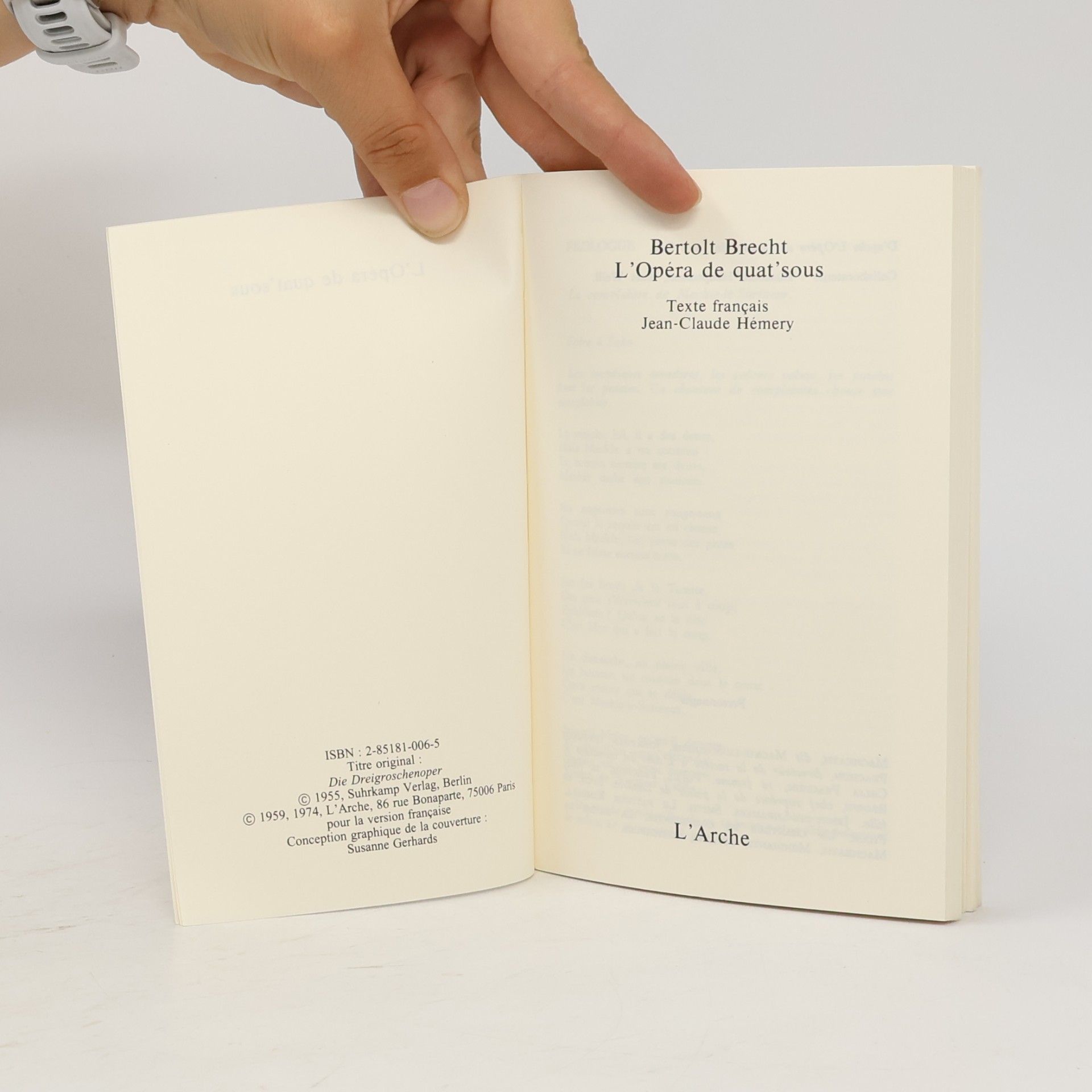 Bertolt Brecht L'opéra de quat'sous