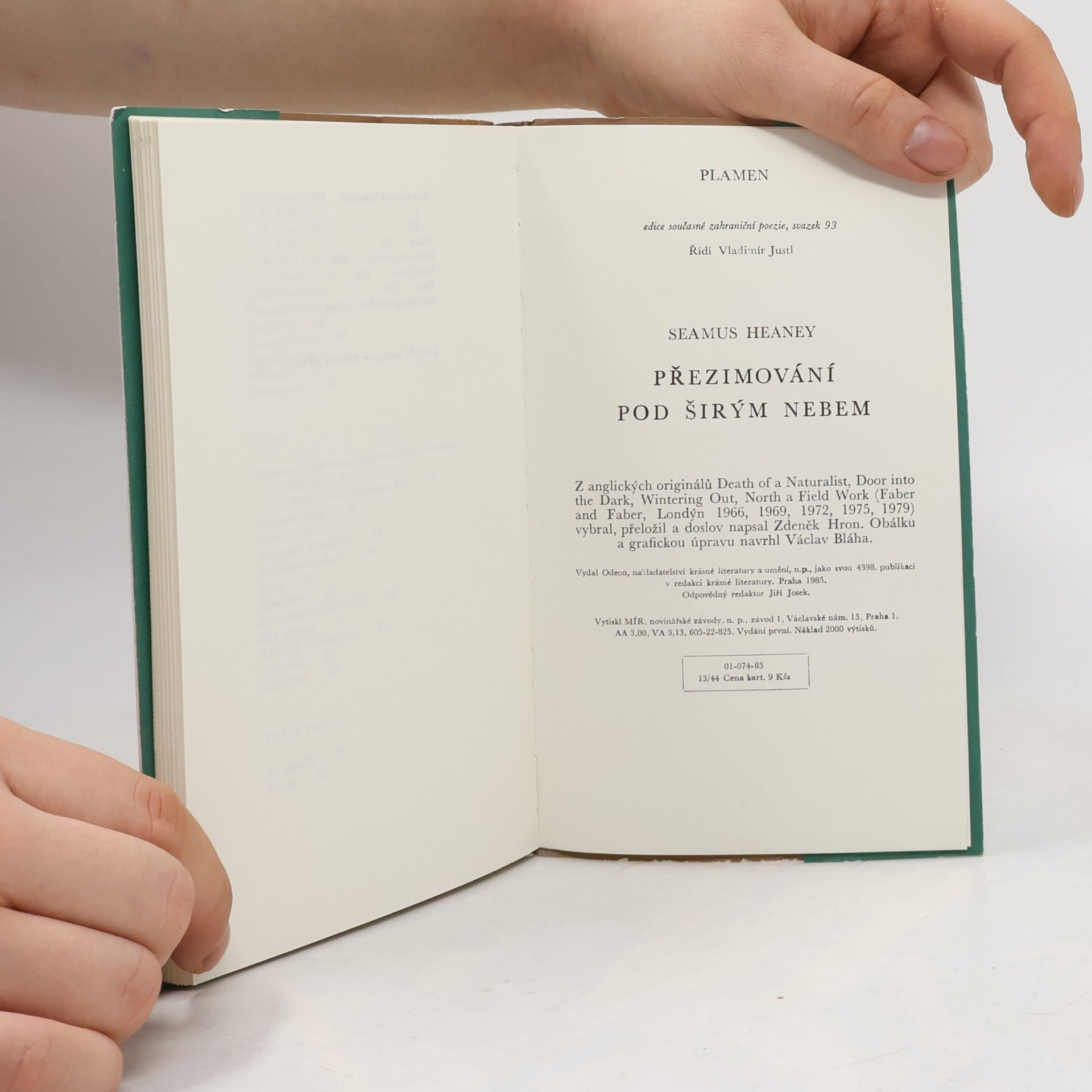 Seamus Heaney Přezimování pod širým nebem