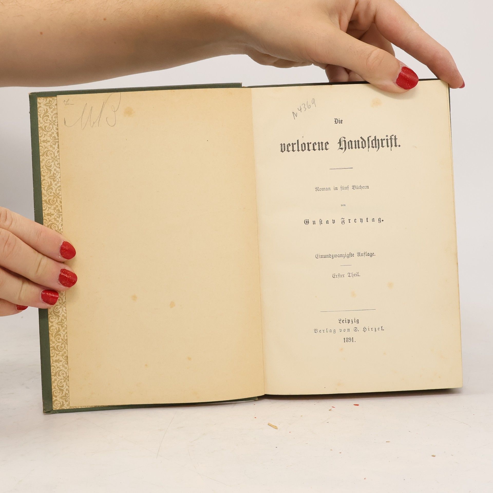 Gustav Freytag Die verlorene Handschrift