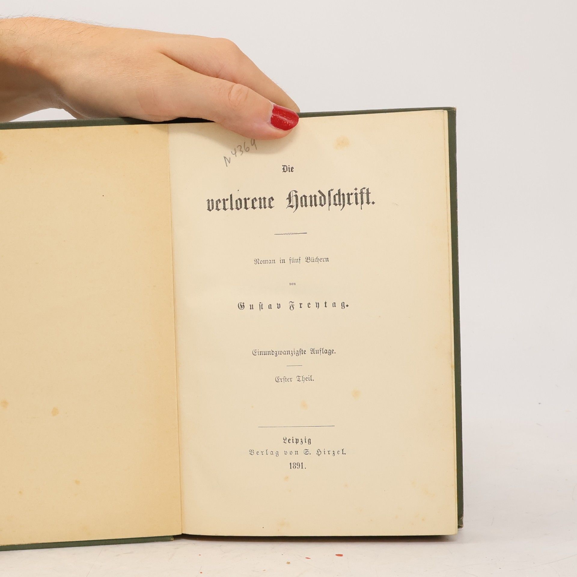 Gustav Freytag Die verlorene Handschrift