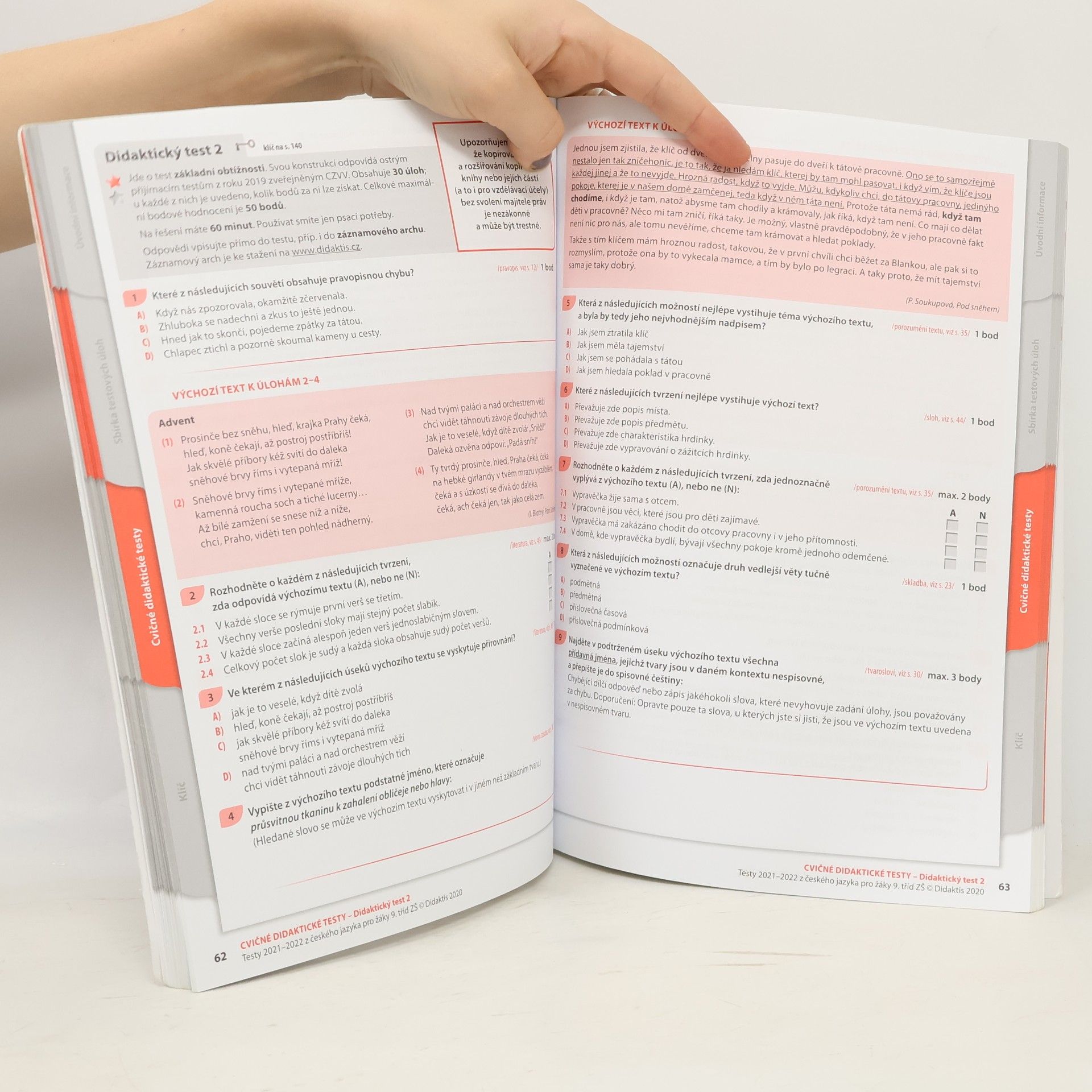 Autores varios Testy z českého jazyka pro žáky 9. tříd ZŠ 2021/2022