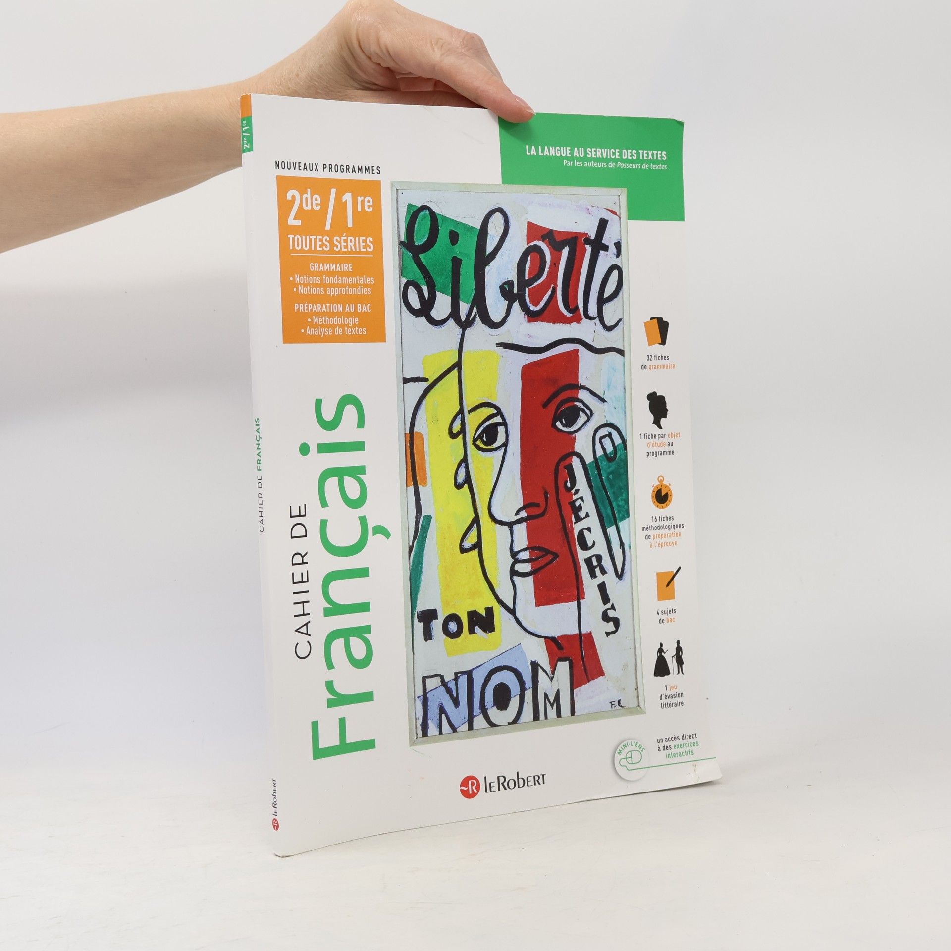 Le Robert Français 2de/1re toutes séries Cahier de français