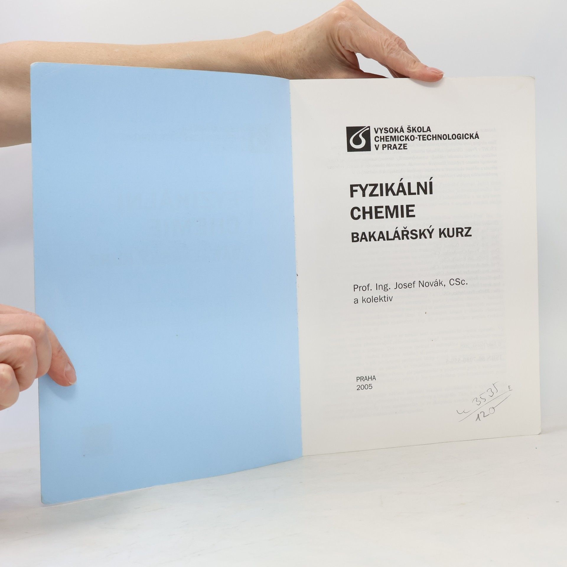 Josef Novák Fyzikální chemie. Bakalářský kurz