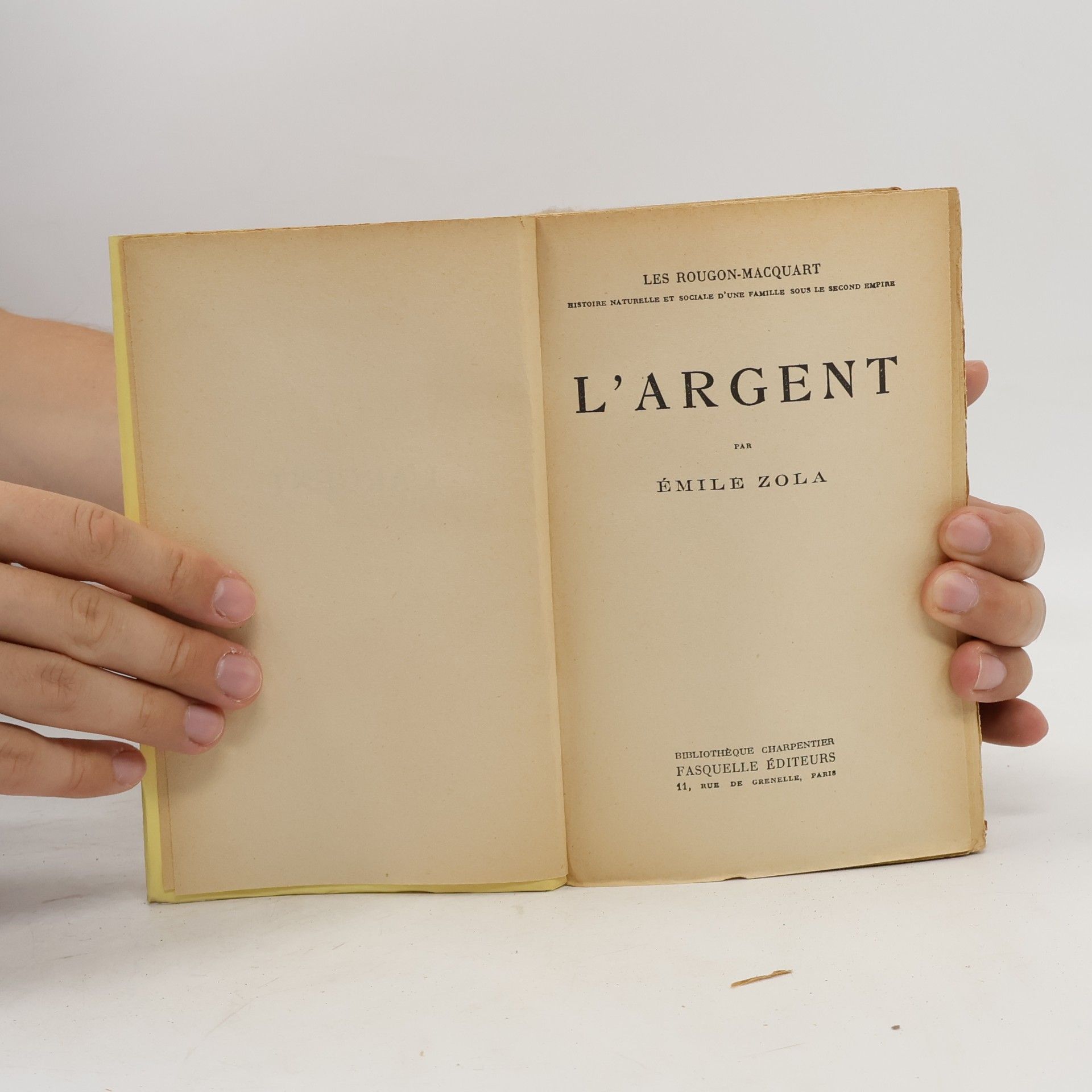 Émile Zola L'Argent