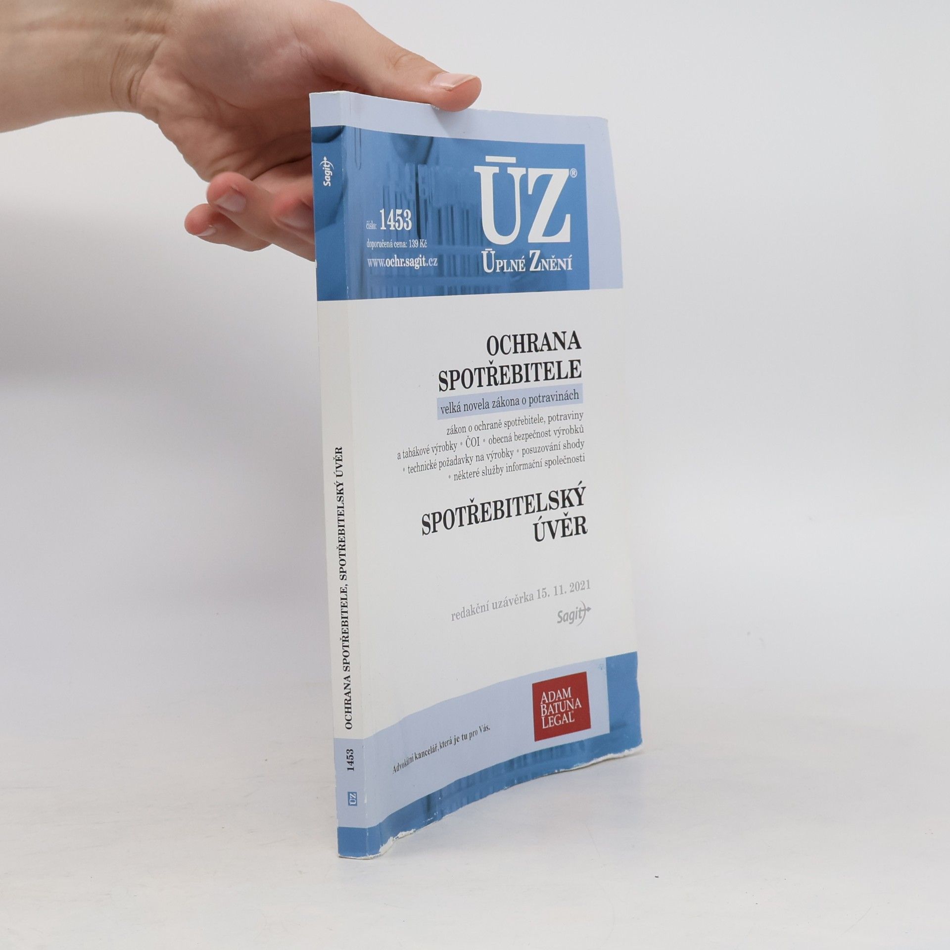 Various authors Ochrana spotřebitele. Spotřebitelský úvěr [ÚZ 2021 č. 1453]