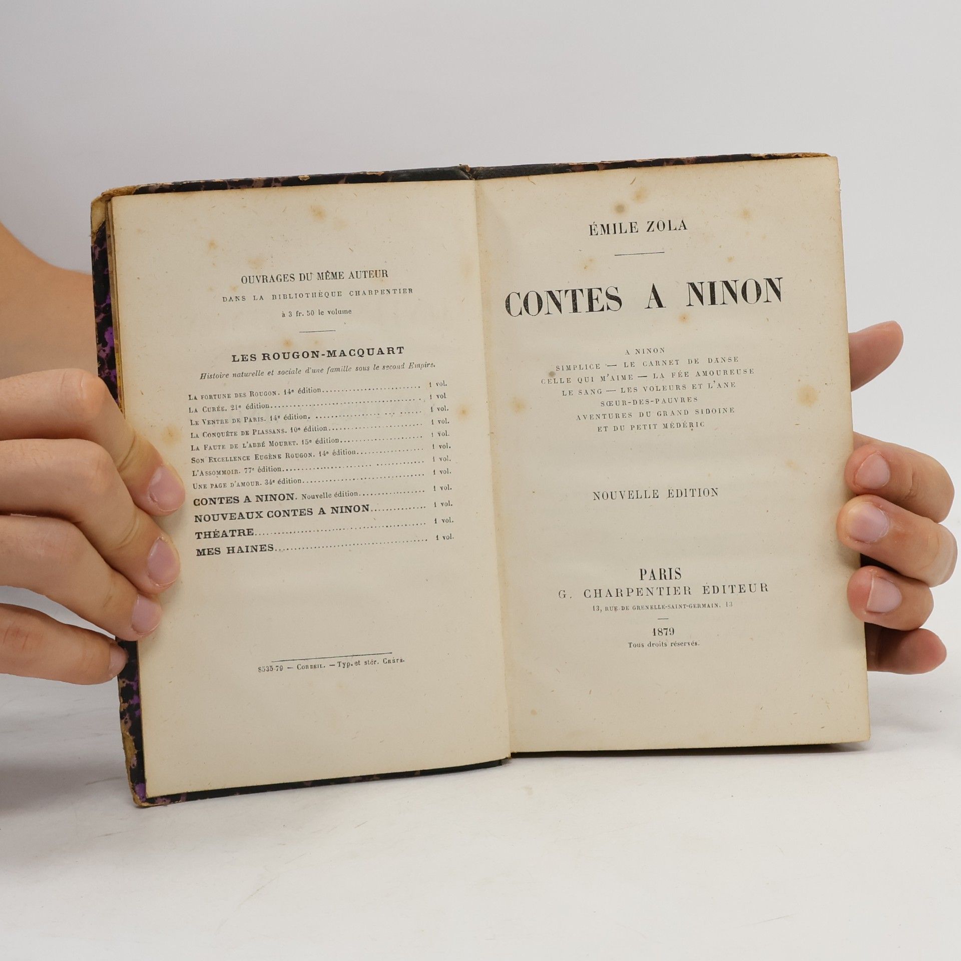 Émile Zola Contes a Ninon