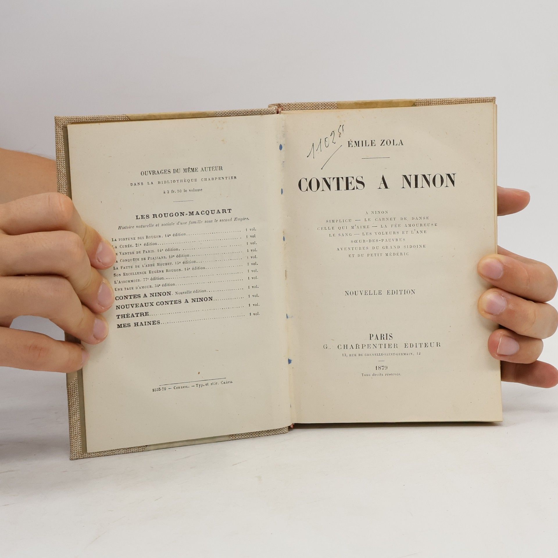 Émile Zola Contes À Ninon