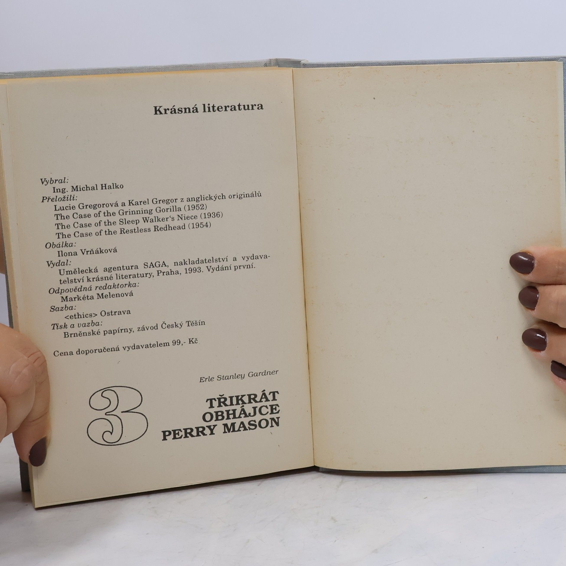 Erle Stanley Gardner Třikrát obhájce Perry Mason