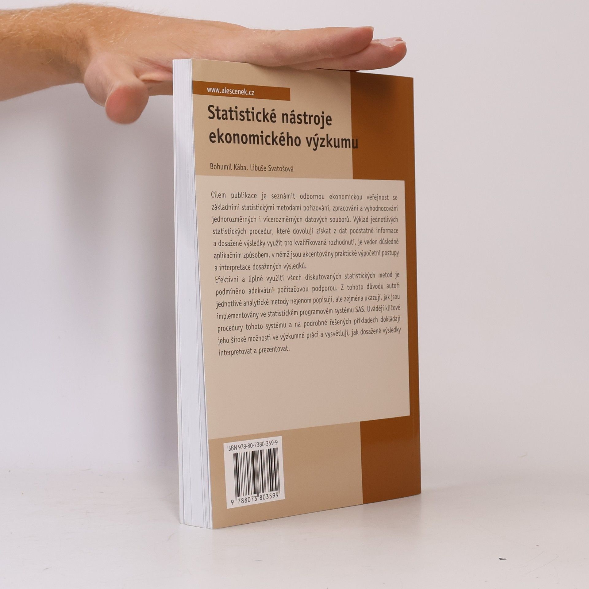 Bohumil Kába Statistické nástroje ekonomického výzkumu