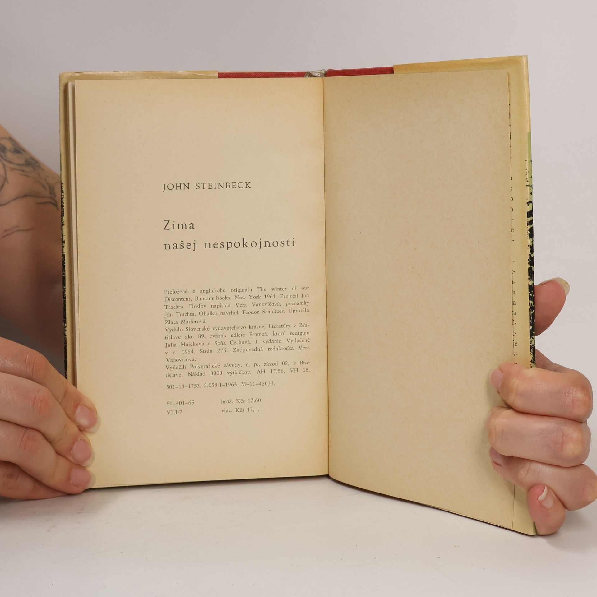 John Steinbeck Zima našej nespokojnosti