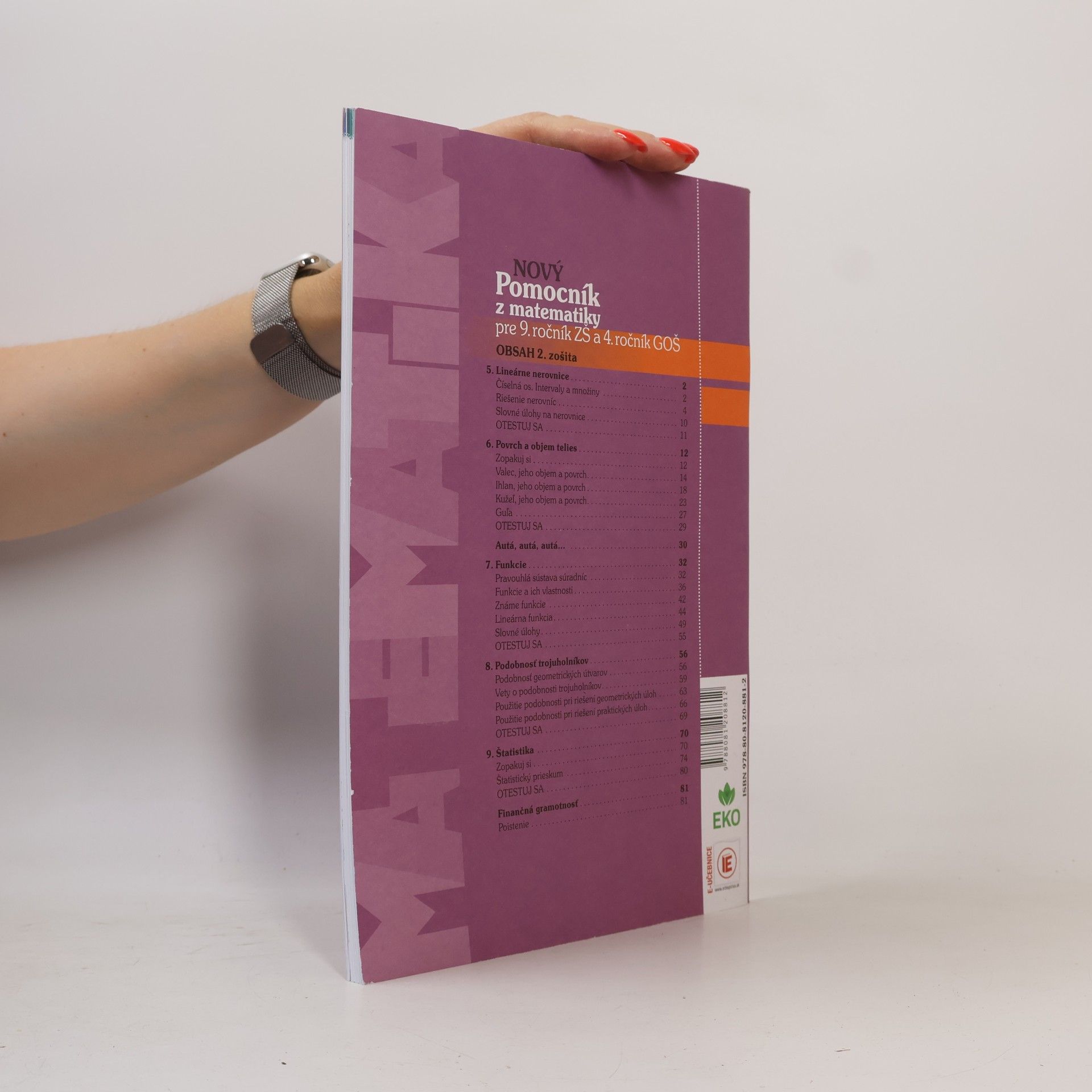 Erika Tomková Nový pomocník z matematiky pre 9. ročník ZŠ a 4. ročník GOŠ, 2. zošit