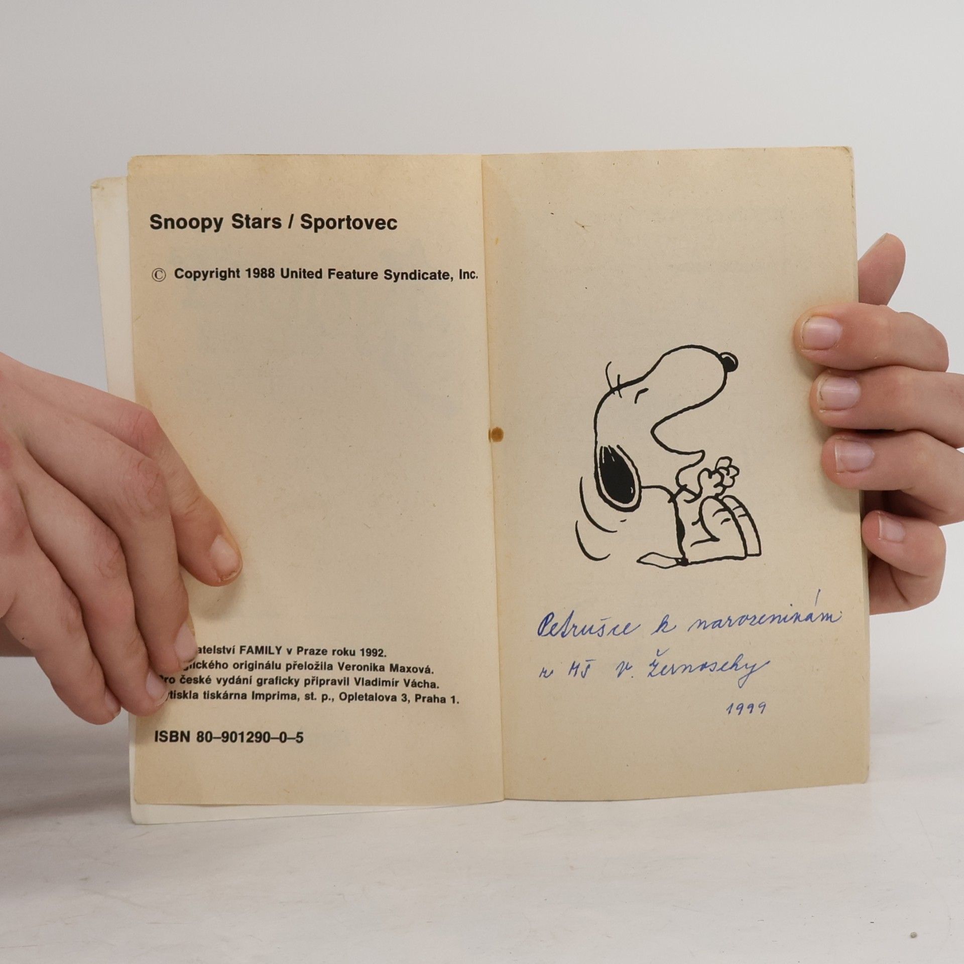 Charles M. Schulz Snoopy stars. Sportovec