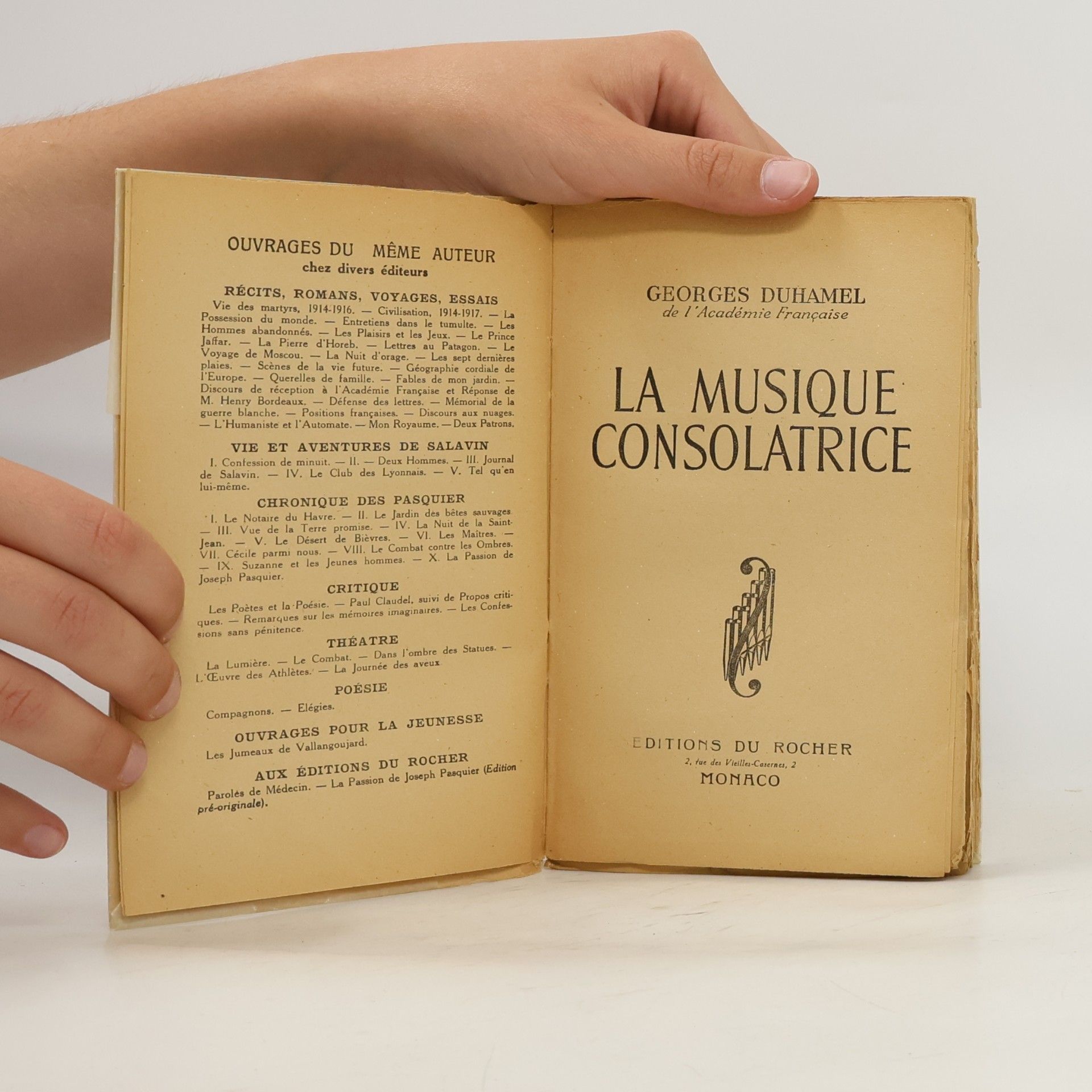 Georges Duhamel La musique consolatrice
