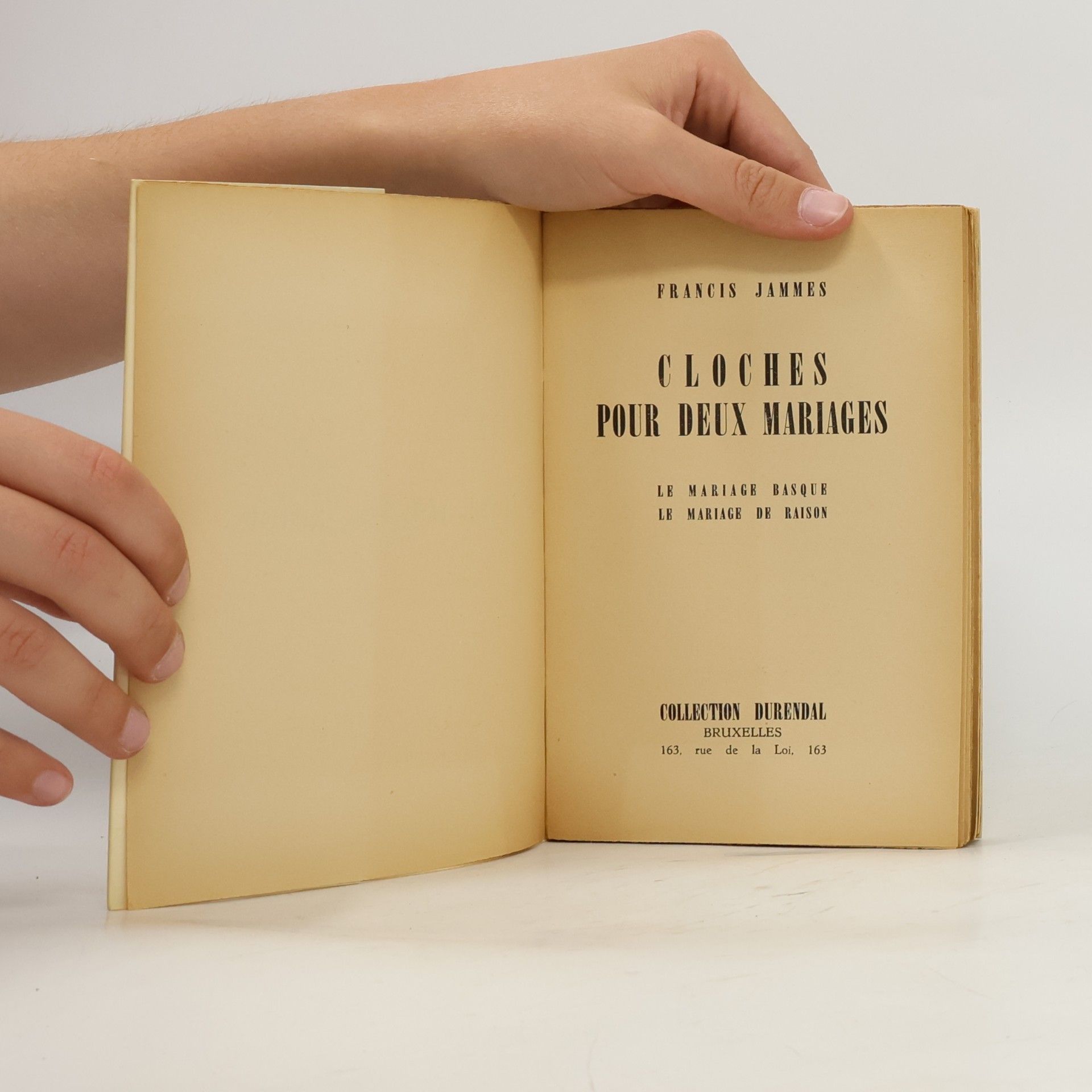 Francis Jammes Cloches pour deux mariages