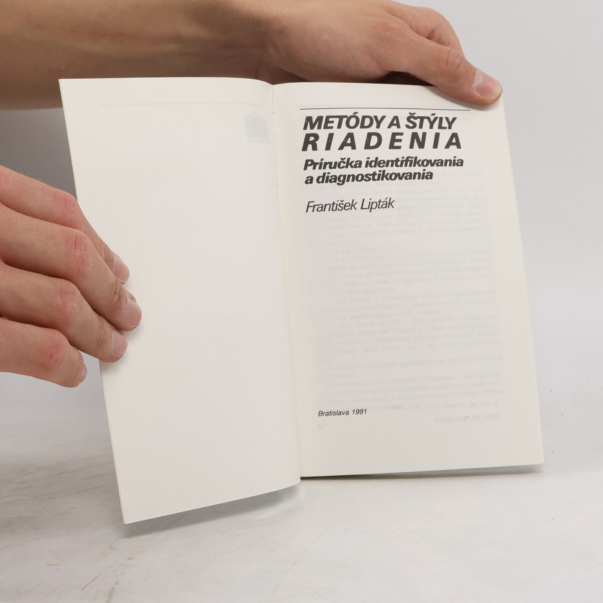 František Lipták Metódy a štýly riadenia