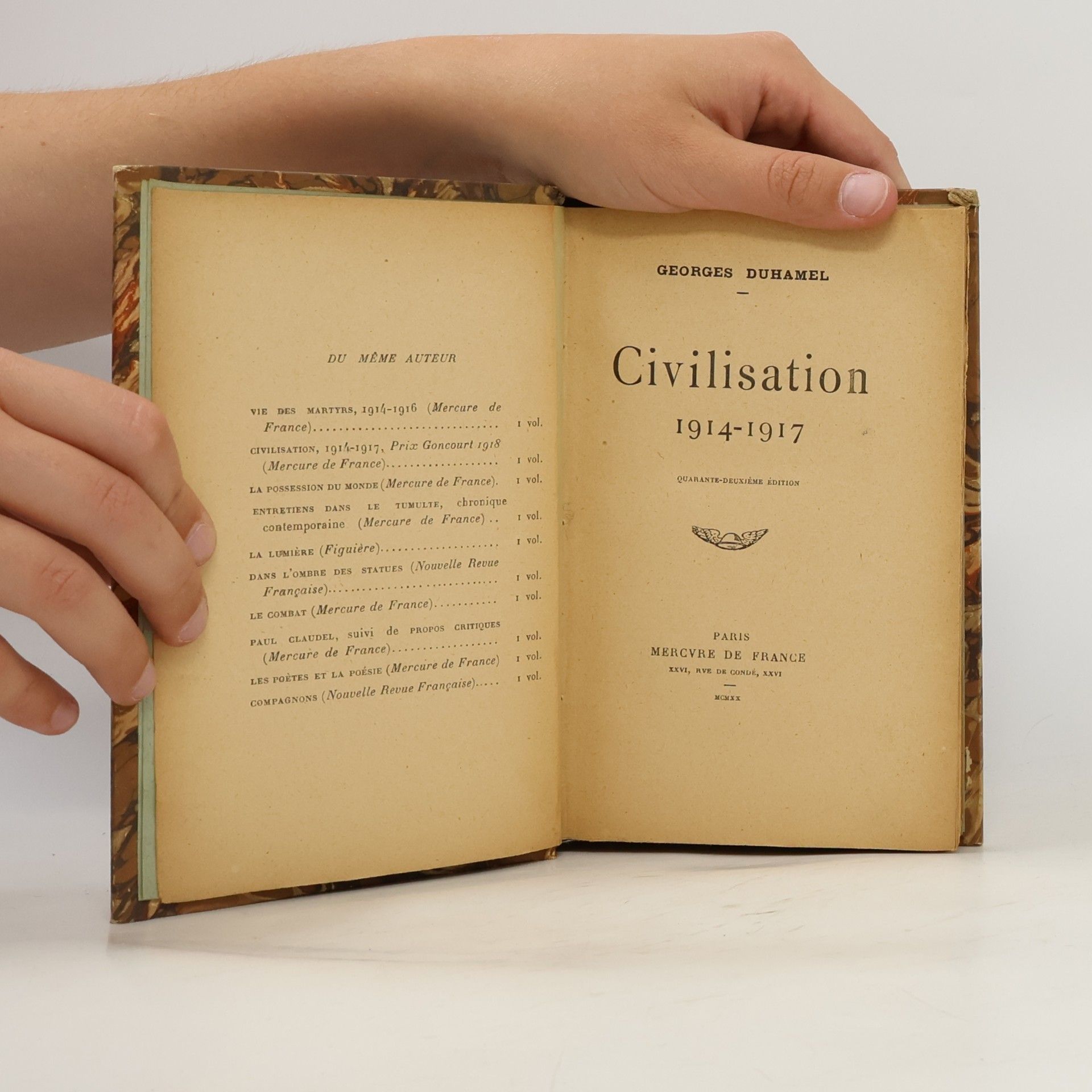 Georges Duhamel Civilisation 1914-1917