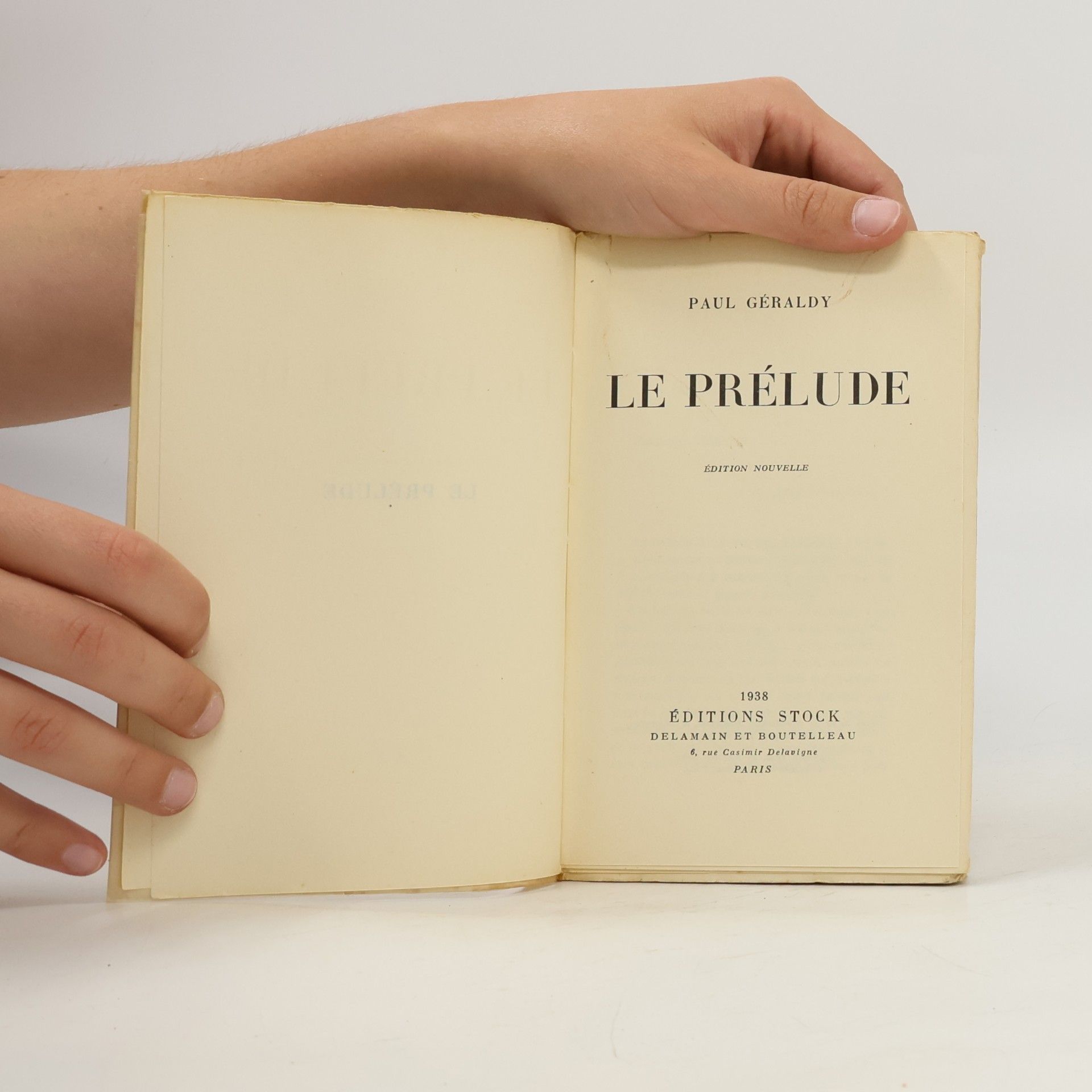 Paul Géraldy Le Prélude