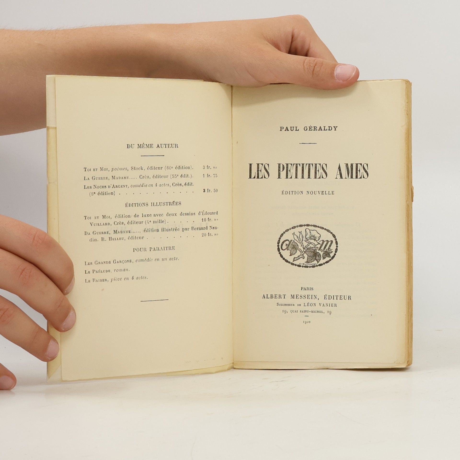Paul Géraldy Les Petites Ames